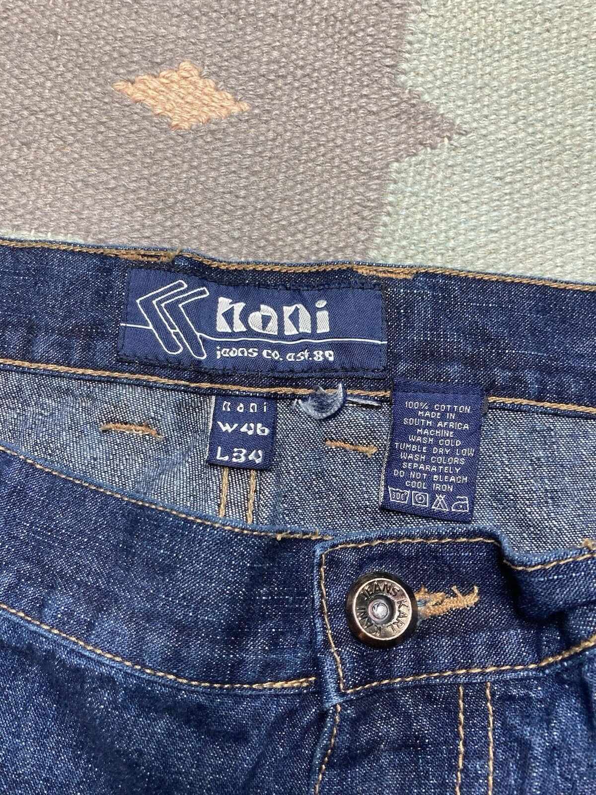 Karl Kani × Vintage VTG y2k super baggy jeans Karl Kani massive skater 44x33 Size US 44 / EU 60 - 8 Thumbnail