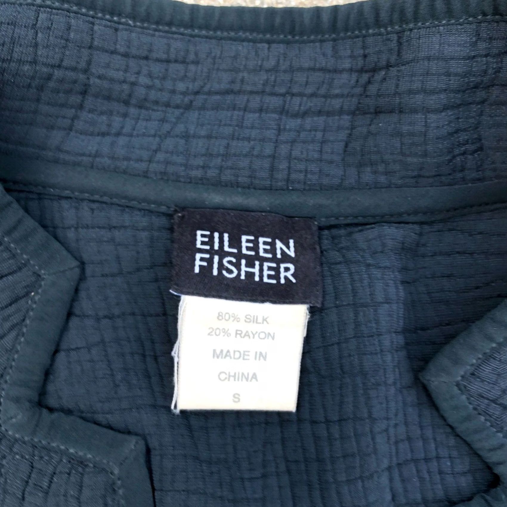 Eileen Fisher VINTAGE EILEEN FISHER Silk Blend Open Kimono Jacket Womens SMALL Green Designer Shirt Size S / US 4 / IT 40 - 5 Thumbnail