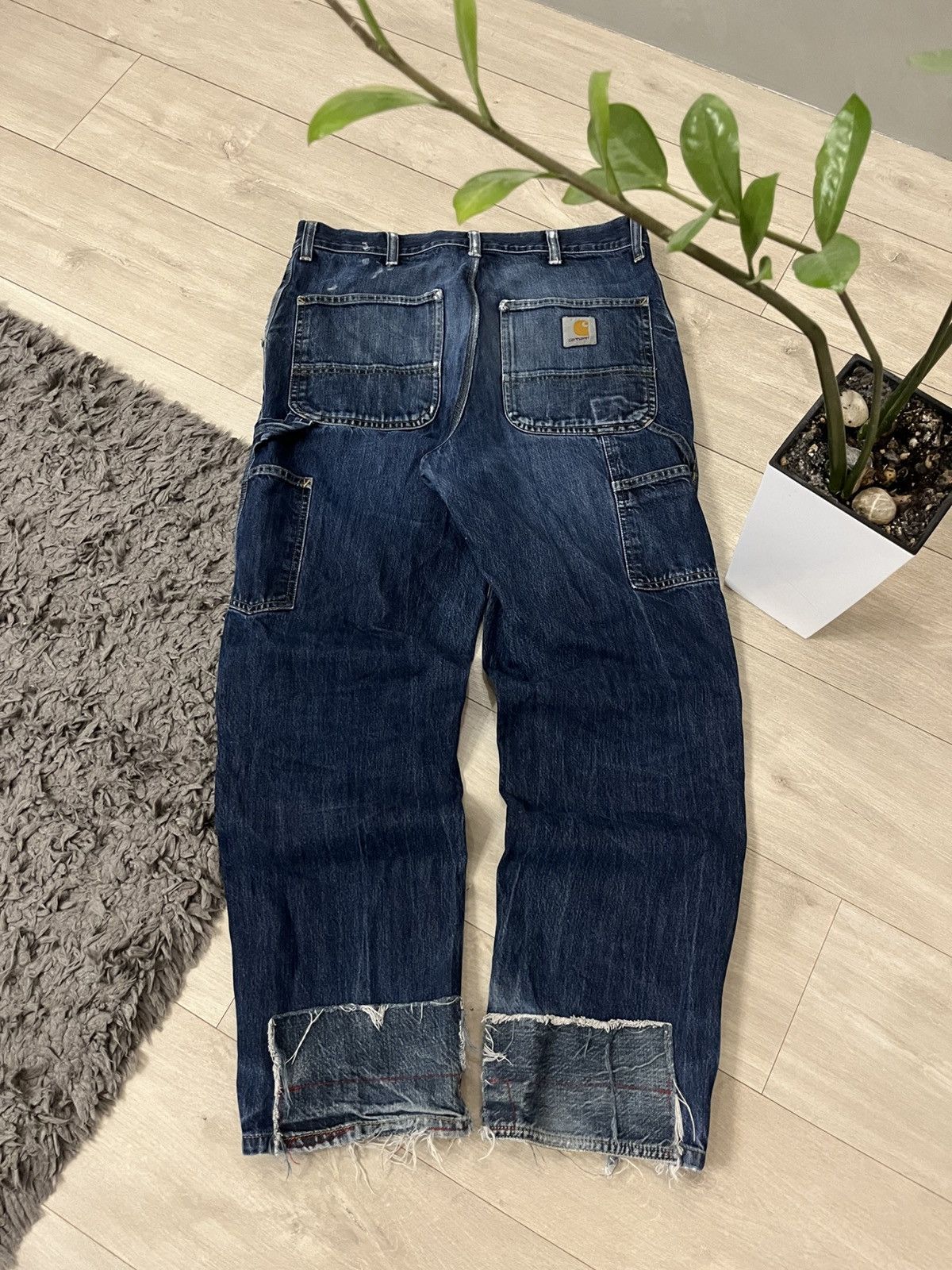 Carhartt 🔥90's Carhartt Double Knee Faded Y2k Carpenters Work Jeans Size US 32 / EU 48 - 4 Thumbnail