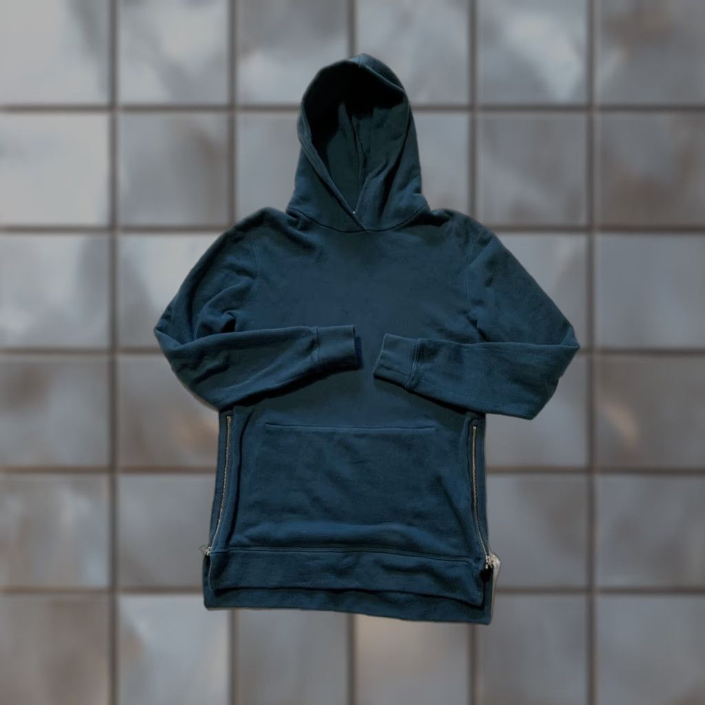 John Elliott John Elliott Hoodie Mens Sz. 1 Dark Teal Blue Terry Fleece Villain Side Zip Pullover Hoodie Size US XS / EU 42 / 0 - 1 Thumbnail