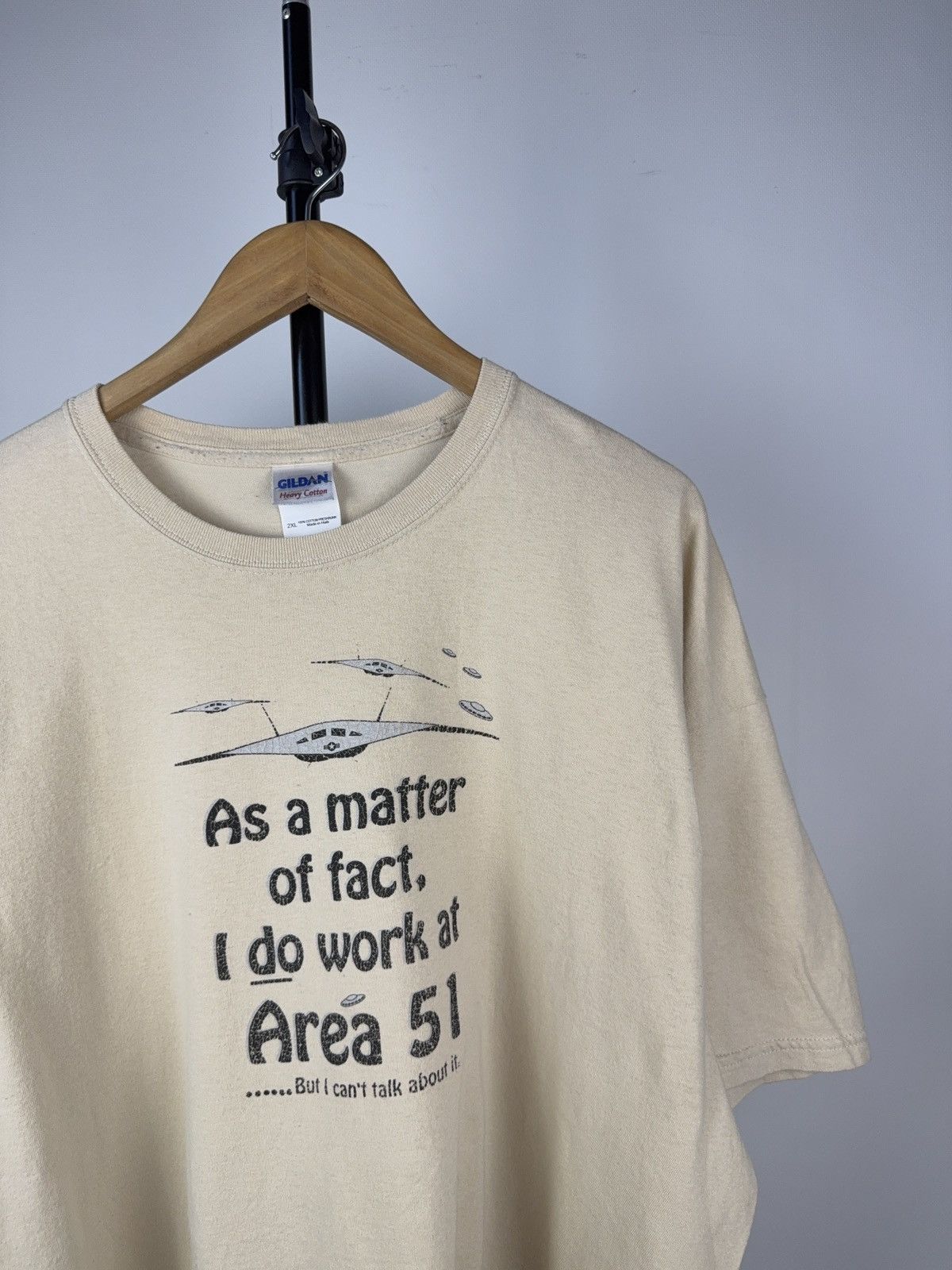 Vintage Vintage 90s Humor Area 51 Military Army B2 Tee Shirt Size US XXL / EU 58 / 5 - 2 Thumbnail