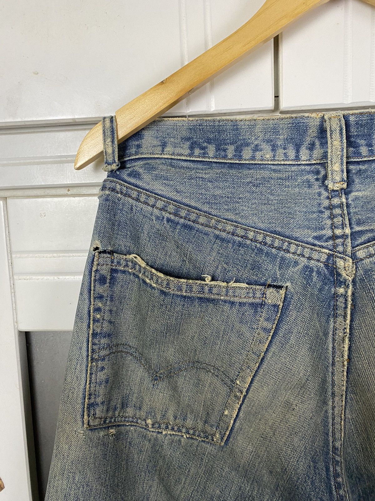 Levi's × Vintage VTG Levis 70s 505 Red Tab Jeans Distressed Size US 31 - 6 Thumbnail