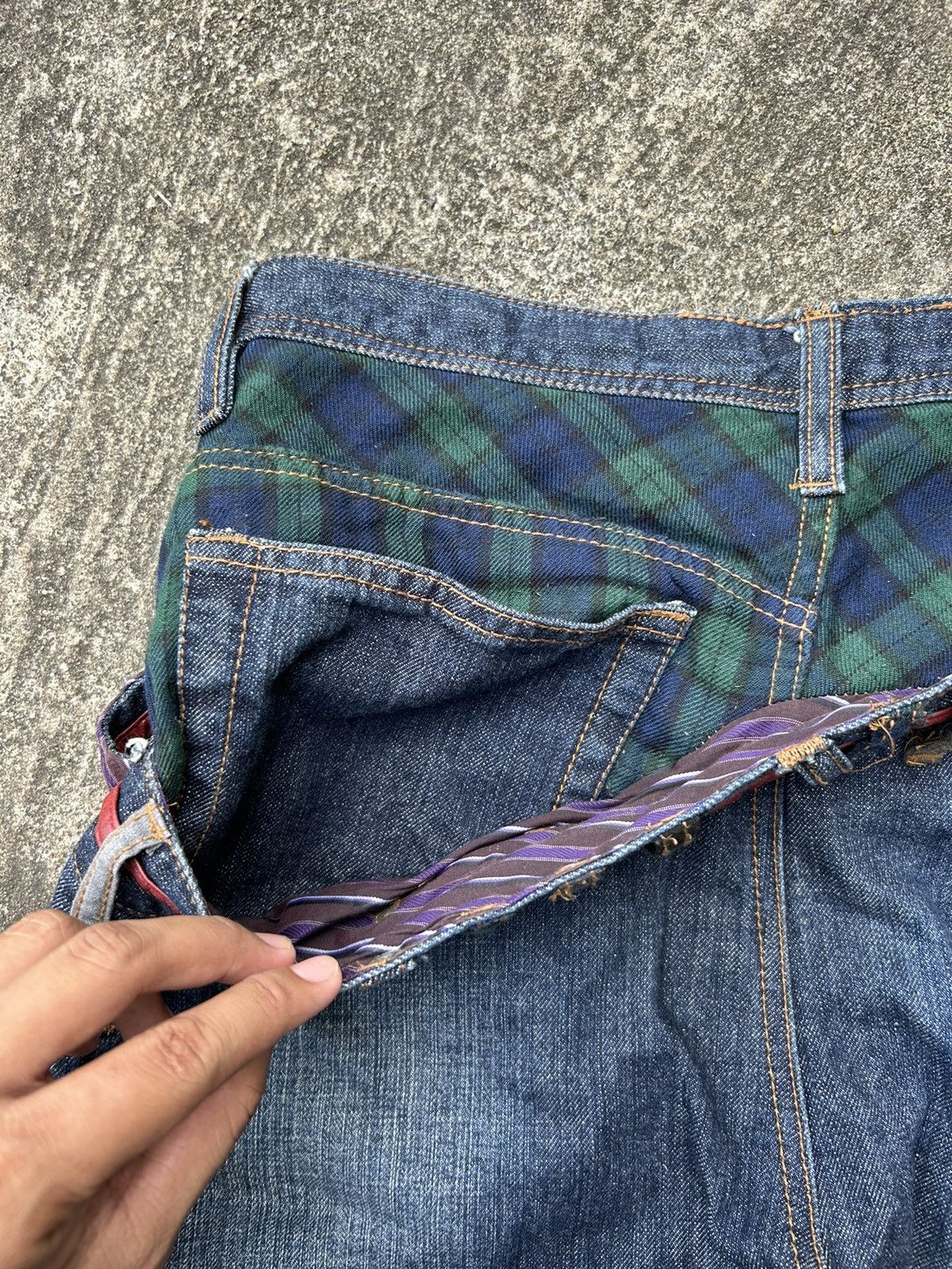 If Six Was Nine × Japanese Brand × Le Grande Bleu (L.G.B.) Double waish denim short pants Ifsixwasnine lgb style Size US 26 / EU 42 - 10 Thumbnail