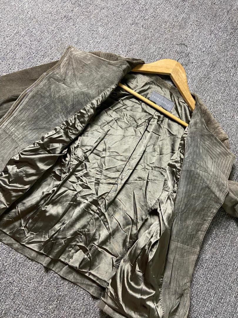 Japanese Brand Laura Ashley Versatile Suede Biker Jacket (192) Size XS / US 0-2 / IT 36-38 - 4 Thumbnail