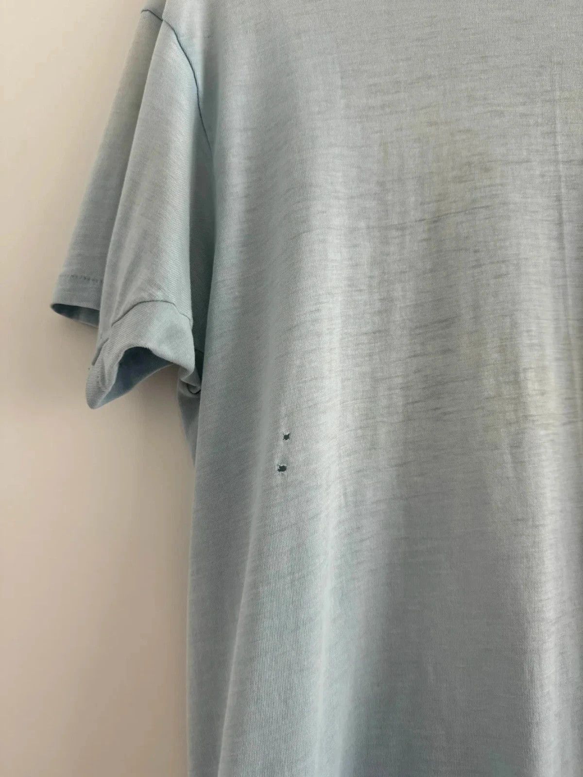 Vintage Vintage 80's "Moonshiners" Single Stitch Light Blue T-Shirt Size US L / EU 52-54 / 3 - 2 Thumbnail