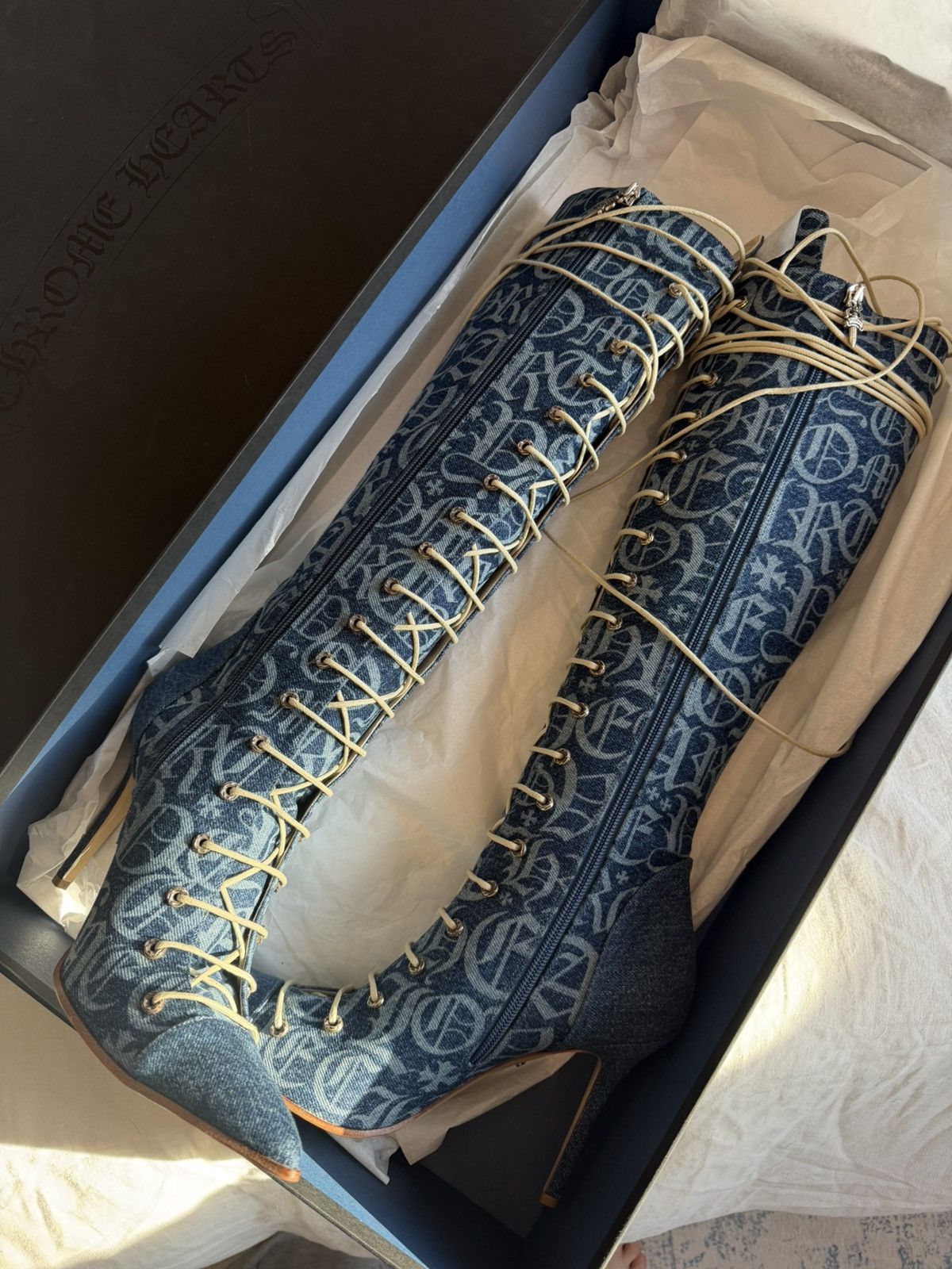 Chrome Hearts Chrome hearts denim boots Size US 9 / IT 39 - 6 Thumbnail
