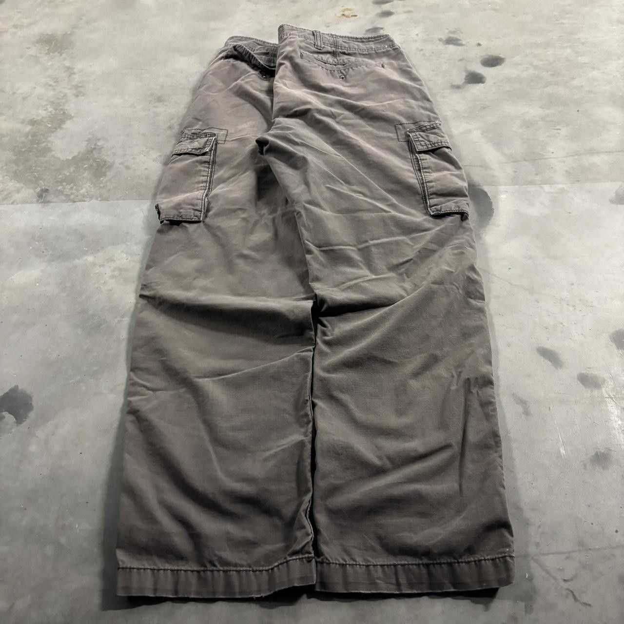 Vintage Crazy Vintage Y2K/2000s Grey Streetwear Workwear Skater Cargo Pants! 36x29 Size US 36 / EU 52 - 3 Thumbnail