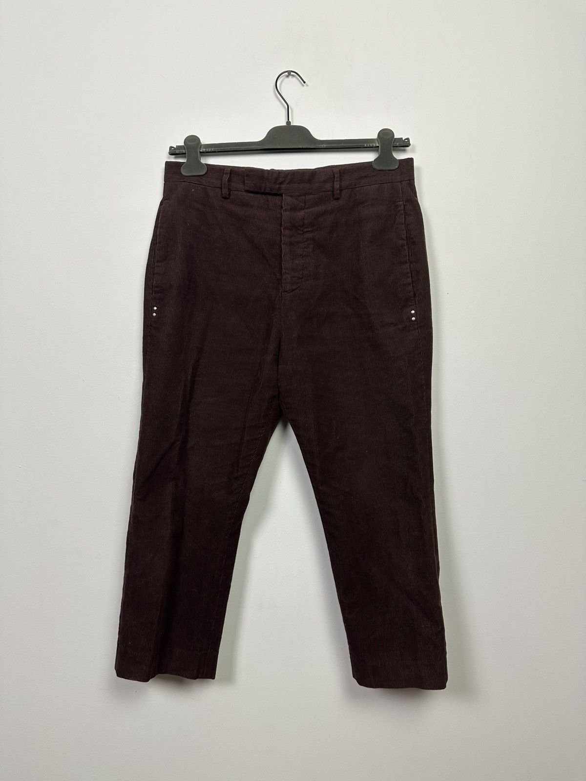 Rick Owens FW20 ‘PERFORMA’ Corduroy Cropped Trousers Size US 30 / EU 46 - 2 Thumbnail