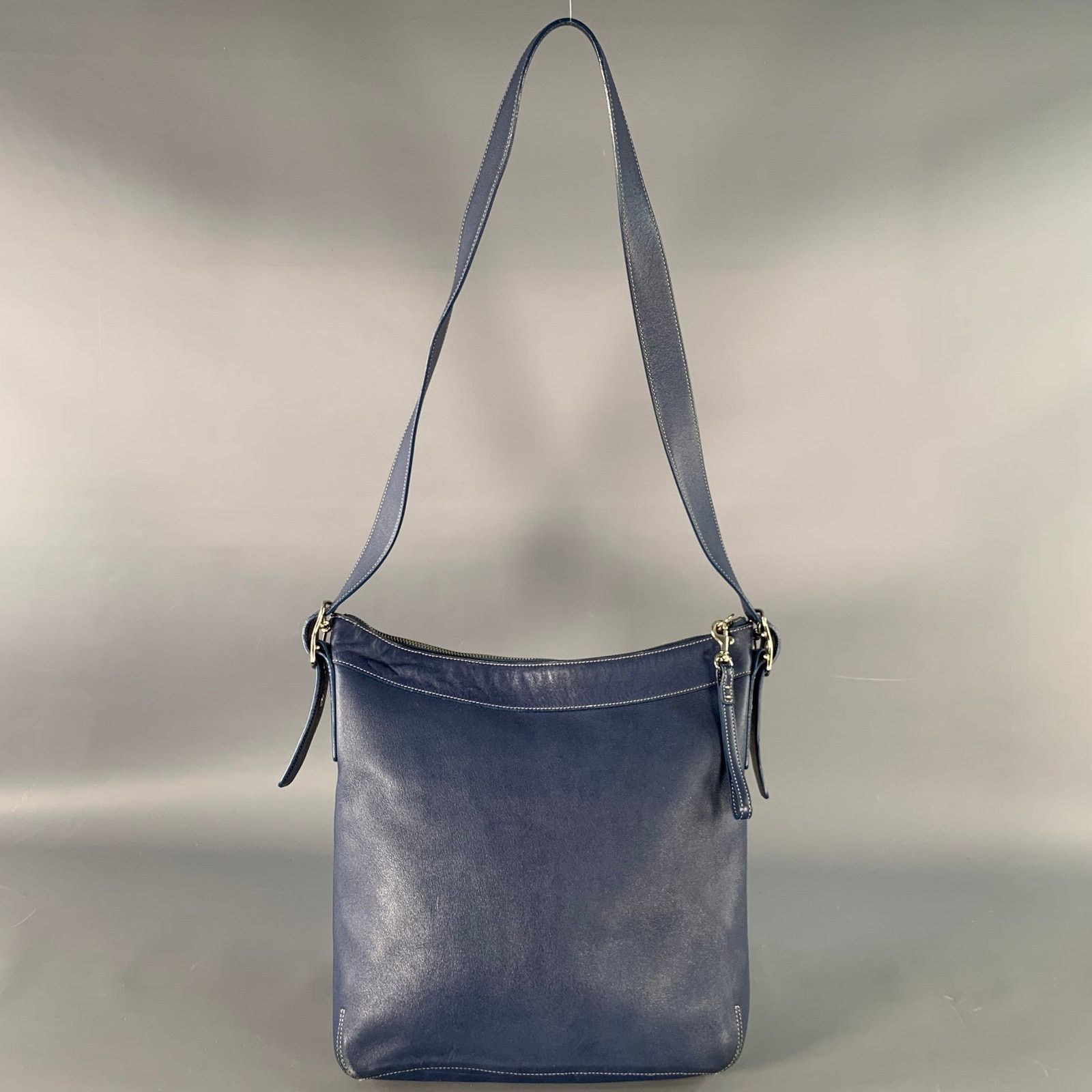 Coach COACH Vintage Blue Contrast Stitch Leather Crossbody Handbag Size ONE SIZE - 1 Thumbnail