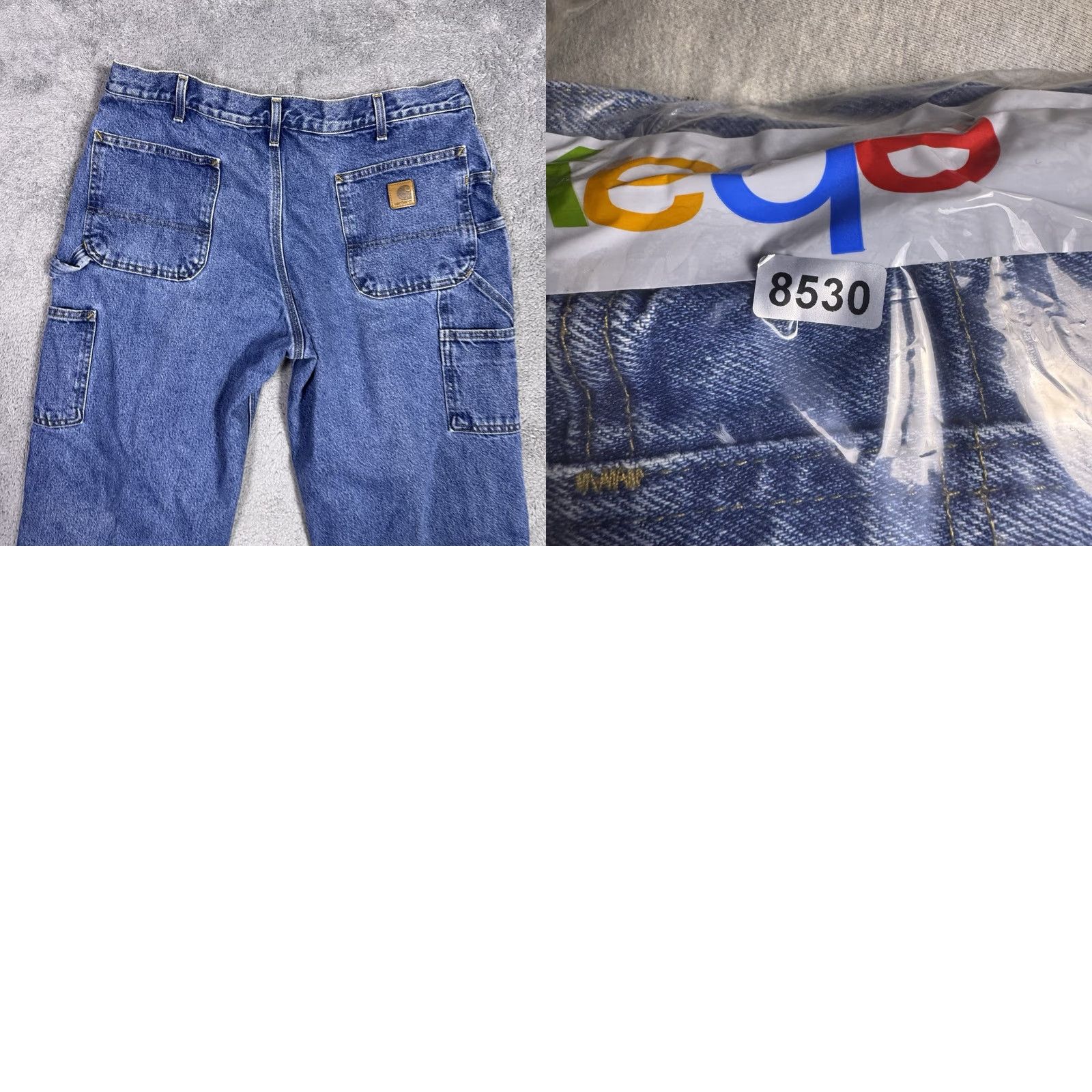 Carhartt Carhartt Jeans Mens 38x30 Carpenter Dungaree Flannel Lined Workwear B236 DST Jeans Size US 38 / EU 54 - 9 Thumbnail