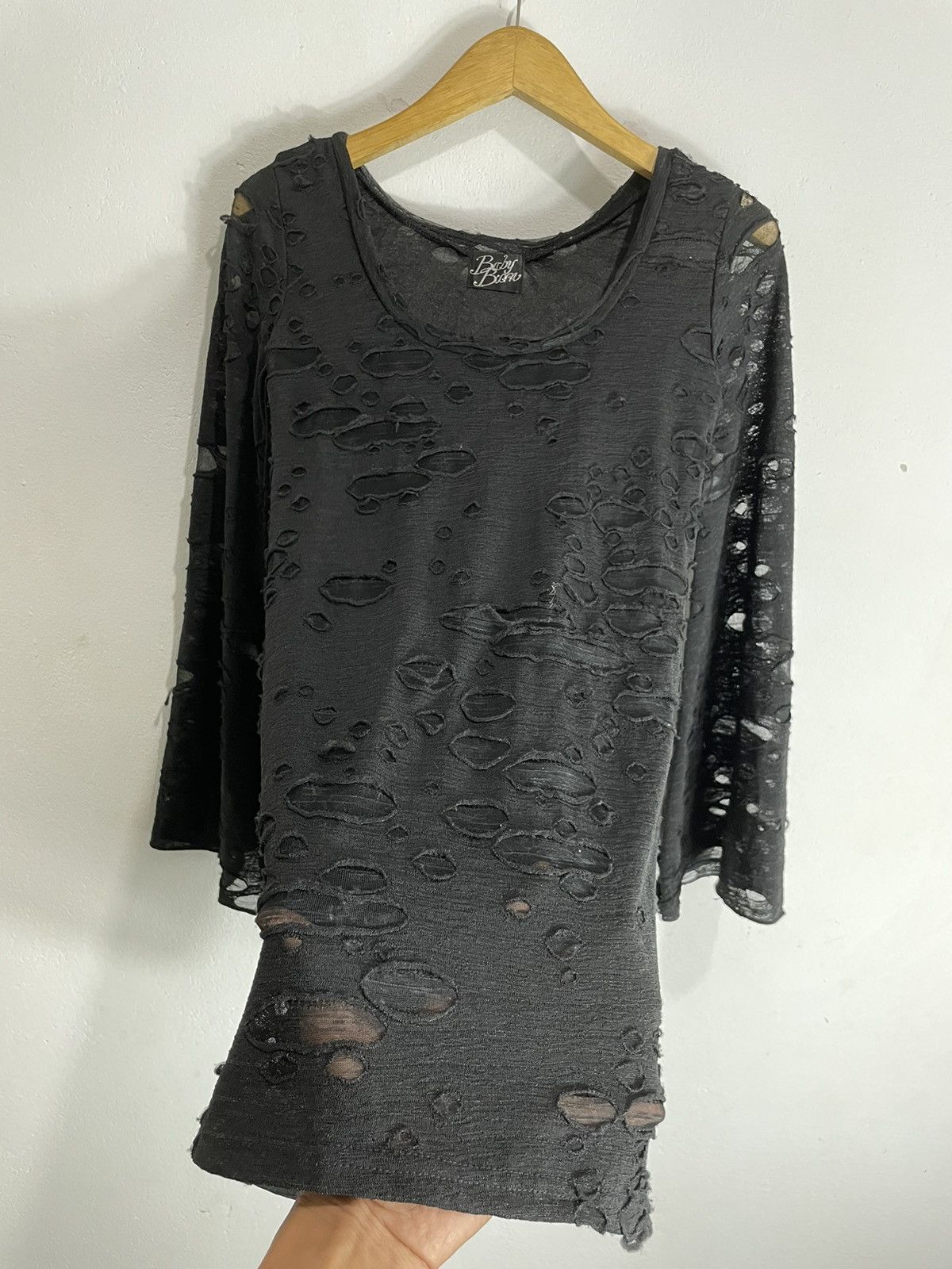 If Six Was Nine Babyburn Distressed Flare longsleeve ifsix lgb punk style Size XS / US 0-2 / IT 36-38 - 2 Thumbnail