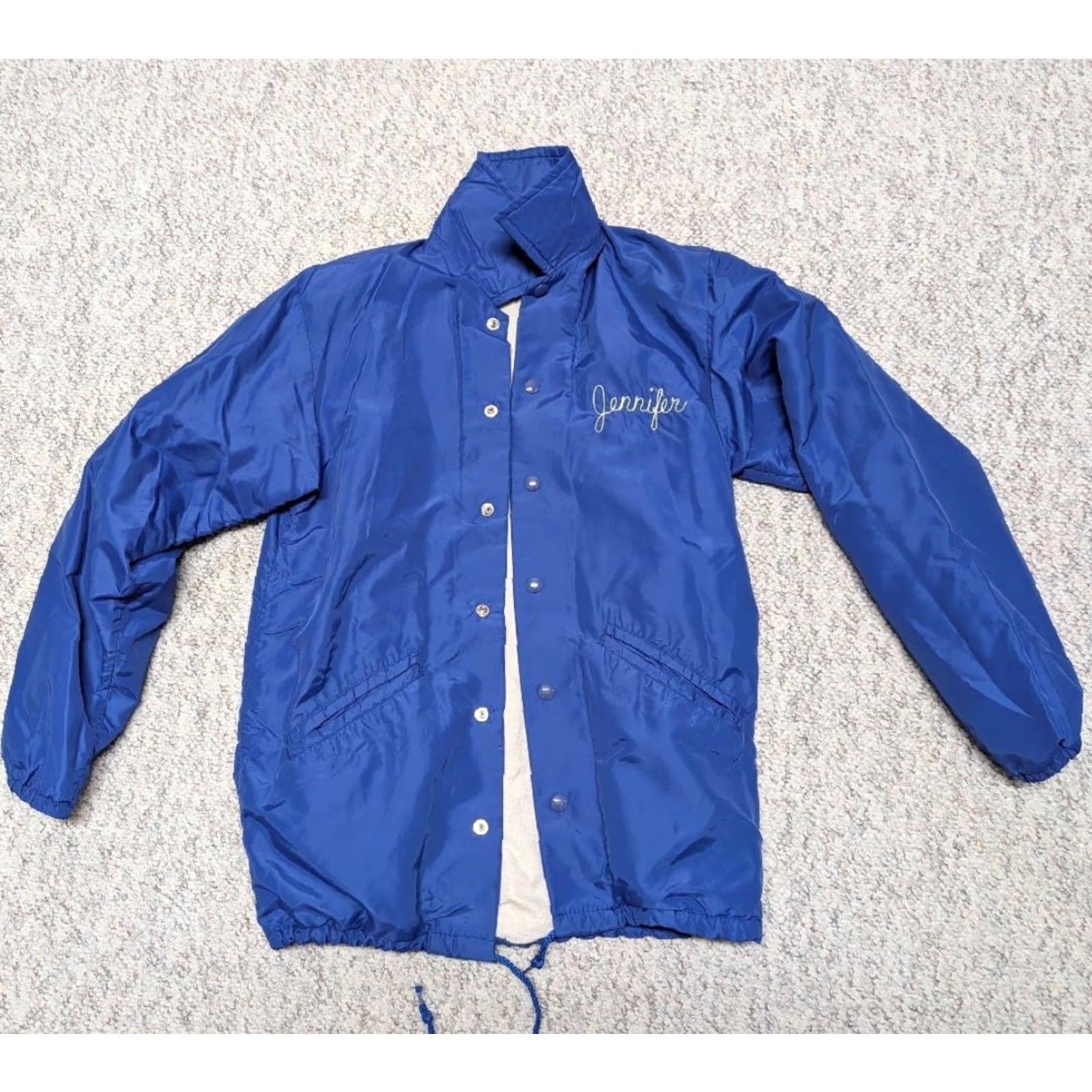 Simons VINTAGE jacket CHAIN STITCH windbreaker S blue Women S MARCHING BAND FELCO USA nylon snap jacket Size S / US 4 / IT 40 - 3 Thumbnail