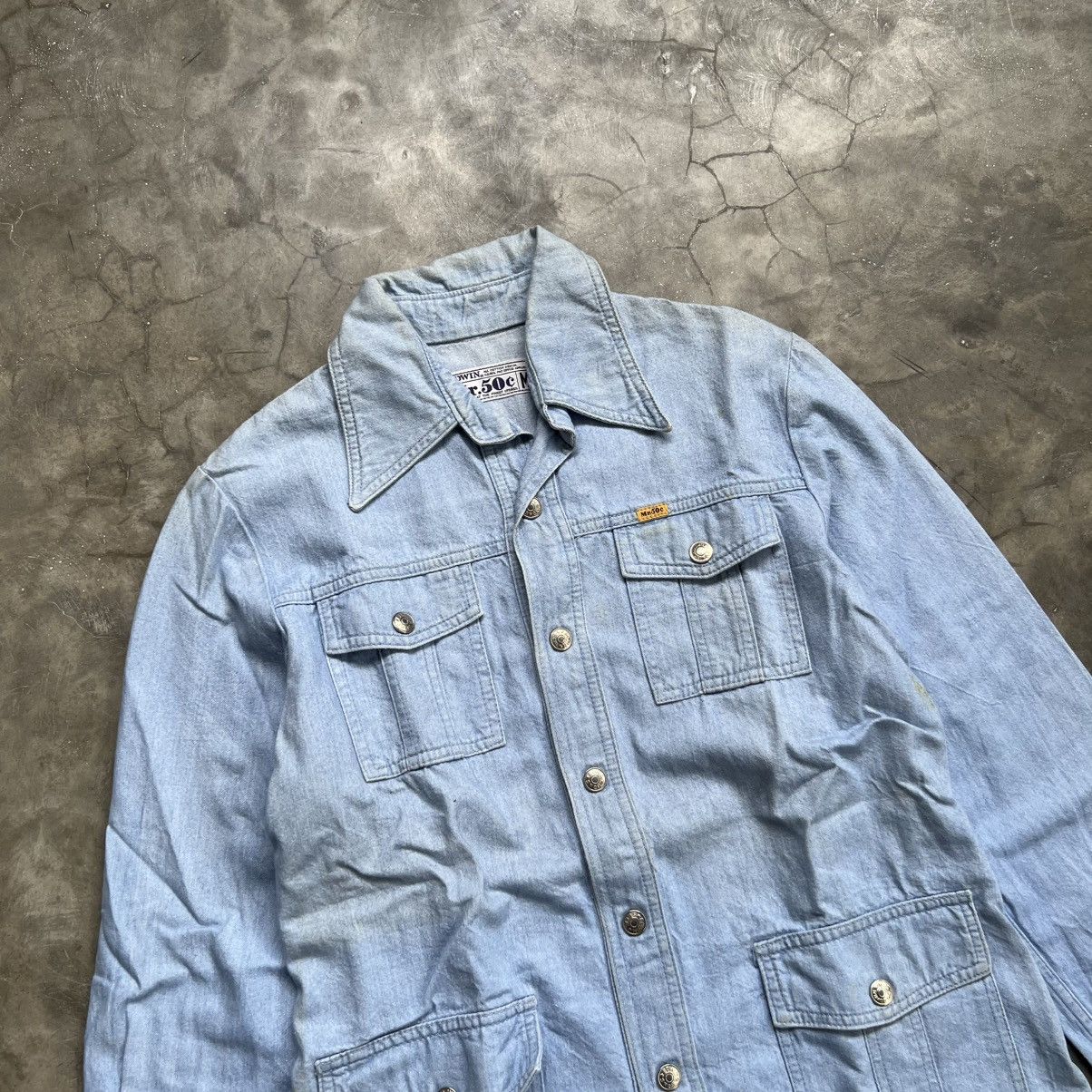 Edwin 1990’s Edwin Mr.50c 4 Pocket Trucker Denim Jacket Size US M / EU 48-50 / 2 - 2 Thumbnail