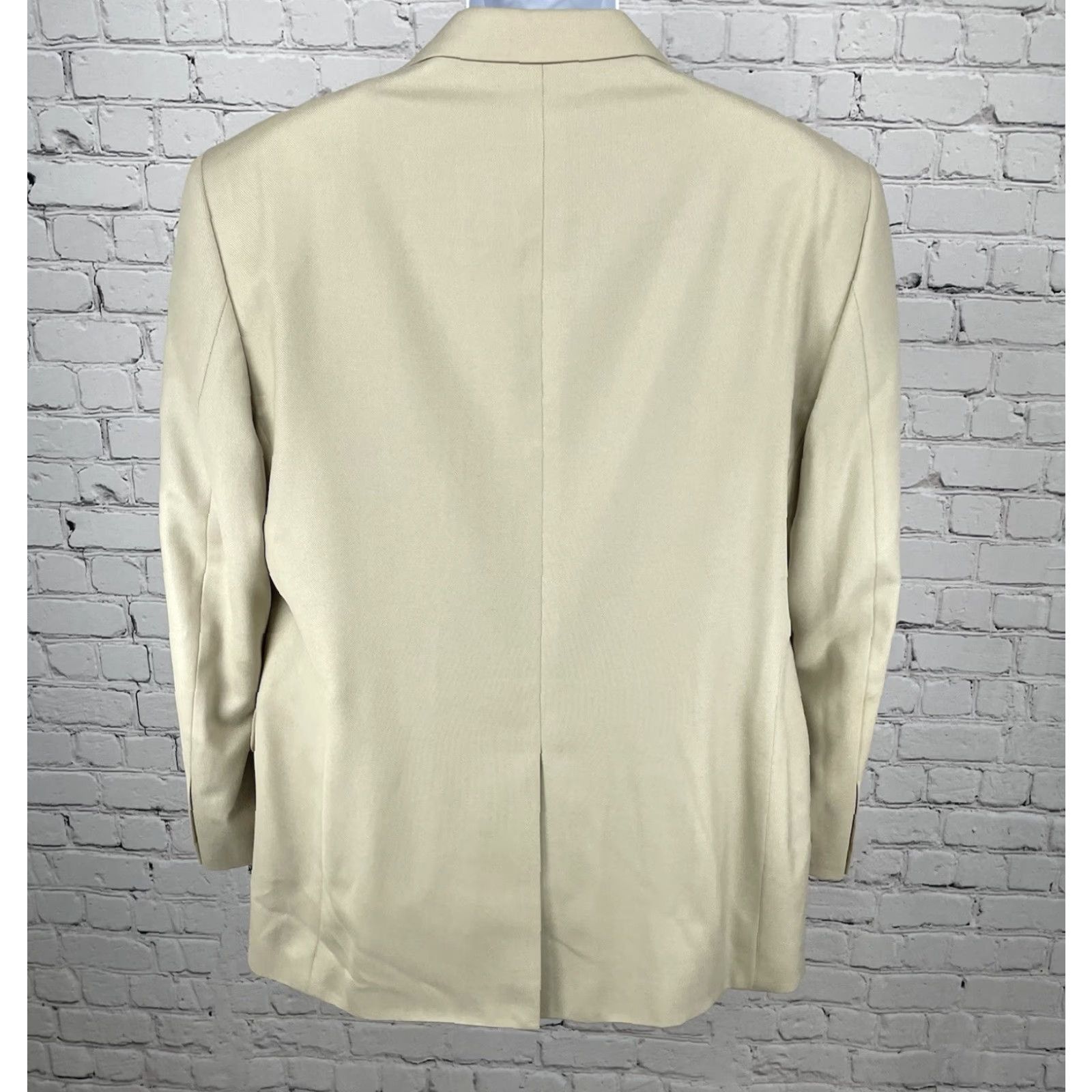 Joseph Joseph & Feiss Beige 2 Button Single Vented Notch Blazer Sport Coat Size 43R Size 46R - 2 Thumbnail