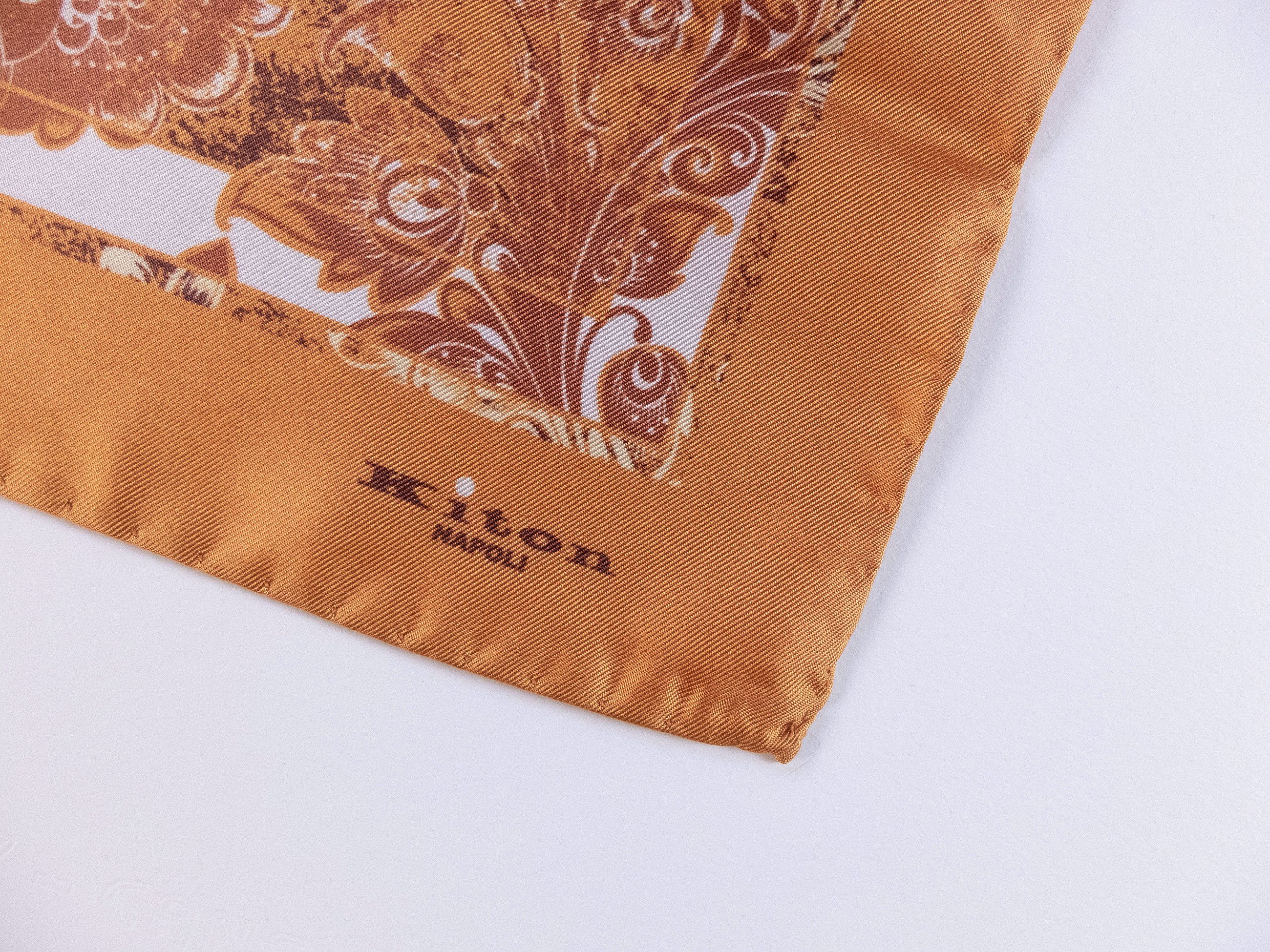 Kiton KITON Napoli hand made yellow floral silk pocket square Size ONE SIZE - 2 Thumbnail