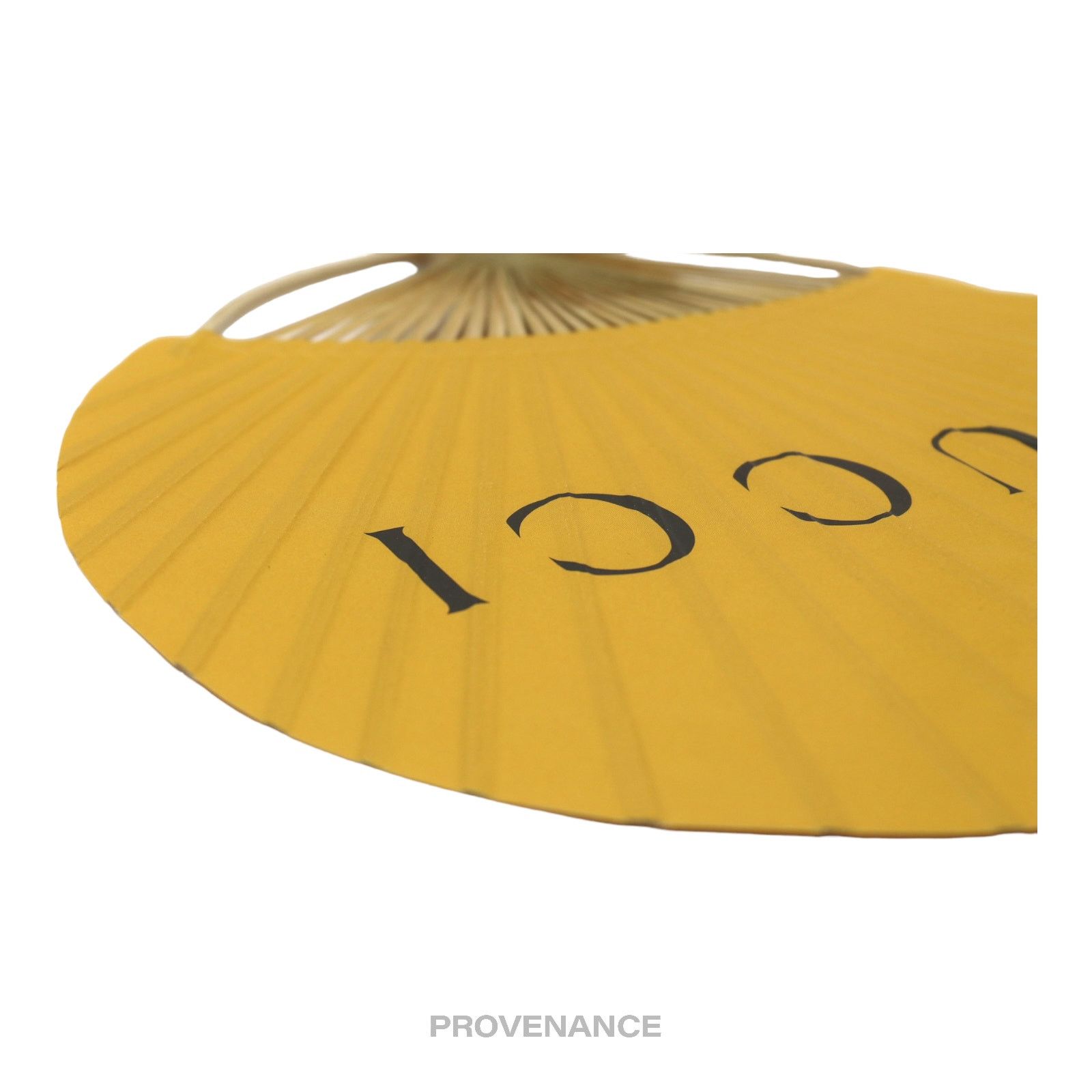 Gucci 🔴 Gucci Logo Bamboo Hand Fan - Yellow Size ONE SIZE - 4 Thumbnail