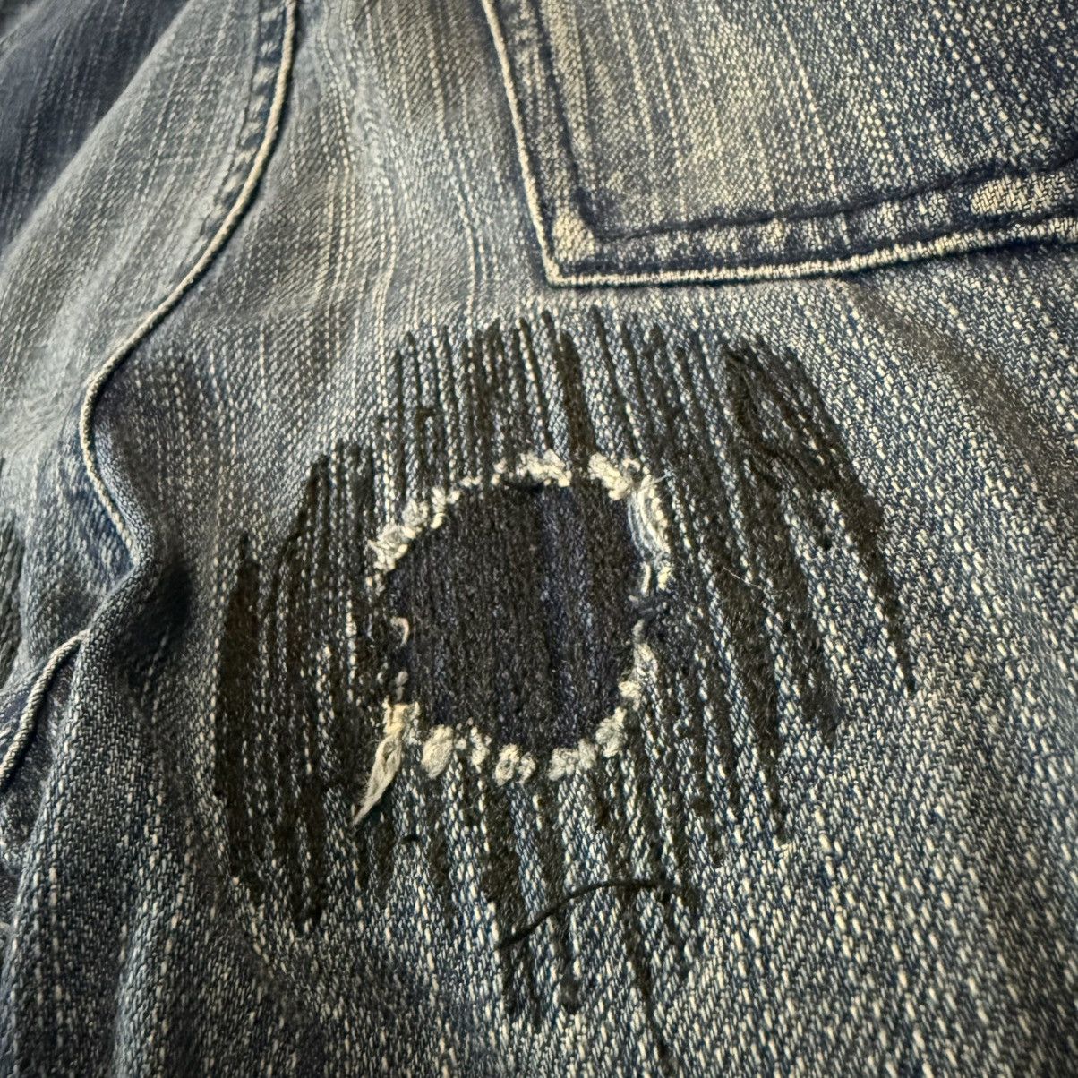 Fashion Victim Archive Wideleg Paint Exhibitionist Distressed y2k Denim Size US 31 - 4 Thumbnail