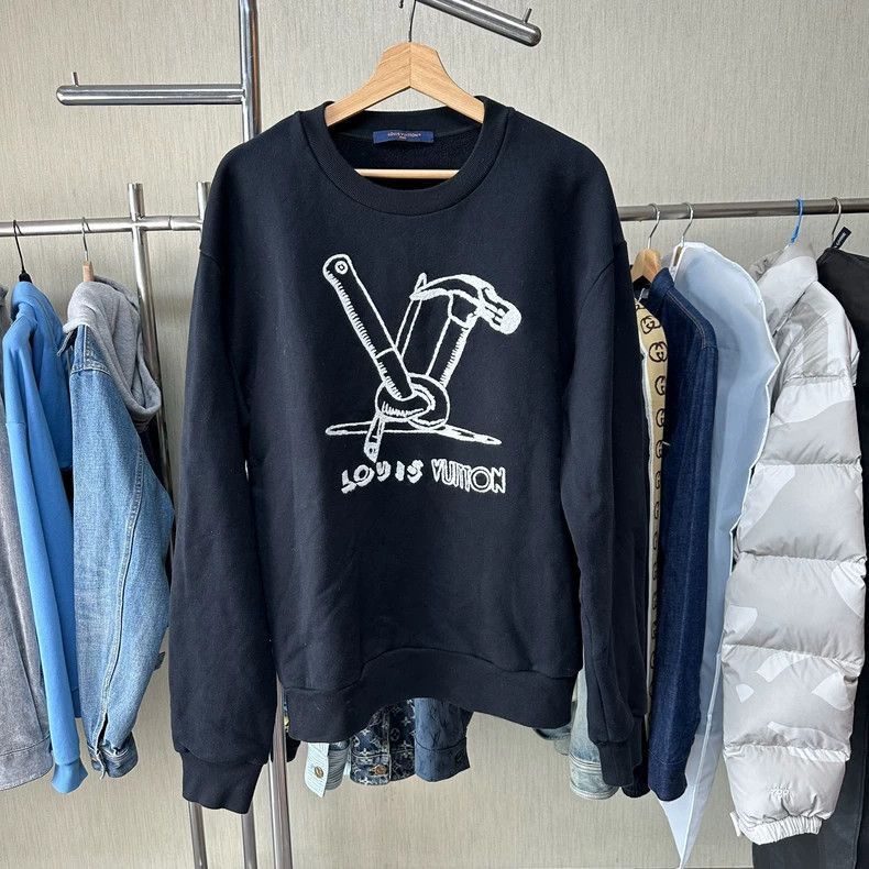 LOUIS VUITTON FW23 Logo Embroidered Sweatshirt-2505