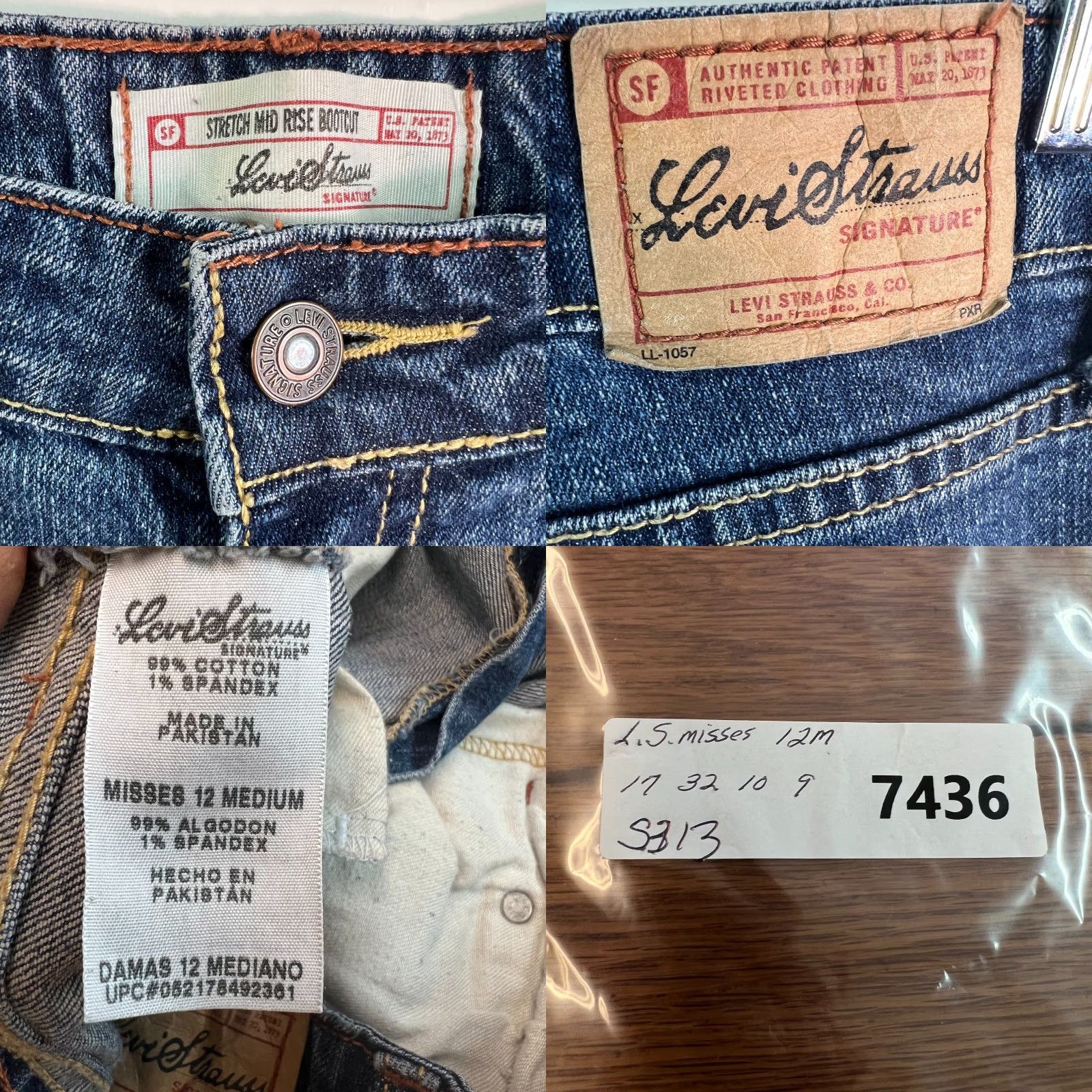 Levi's Levi's Womens Jeans Mid Rise Bootcut Blue 12 Regular 32in Inseam 5-Pocket Denim Pants Straight Size 34" / US 12 / IT 48 - 8 Thumbnail