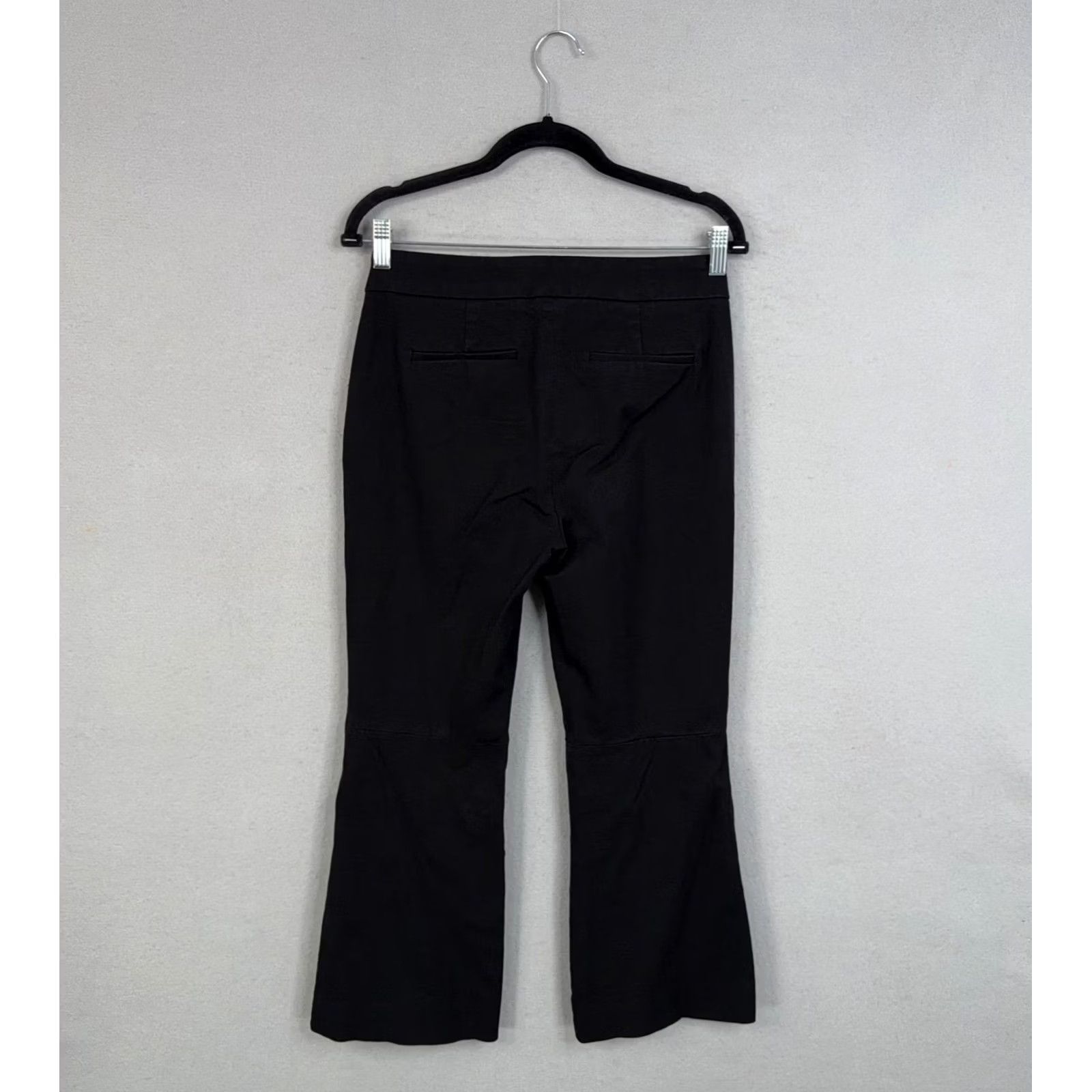 J.Crew J.CREW Womens Hayden Crop Flare Pants Work Office Black Twill Stretch Size 27" / US 4 / IT 40 - 6 Thumbnail