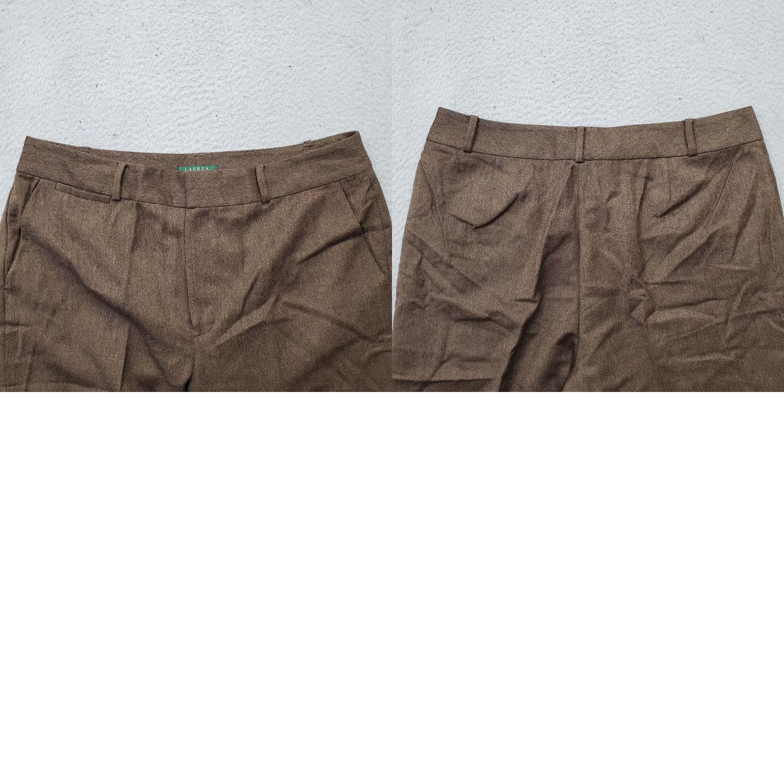 Ralph Lauren Lauren Ralph Lauren Chino Pants Womens 16 Brown Flat Front Wide Leg Hook & Eye Size 38" / US 16 / IT 52 - 8 Thumbnail