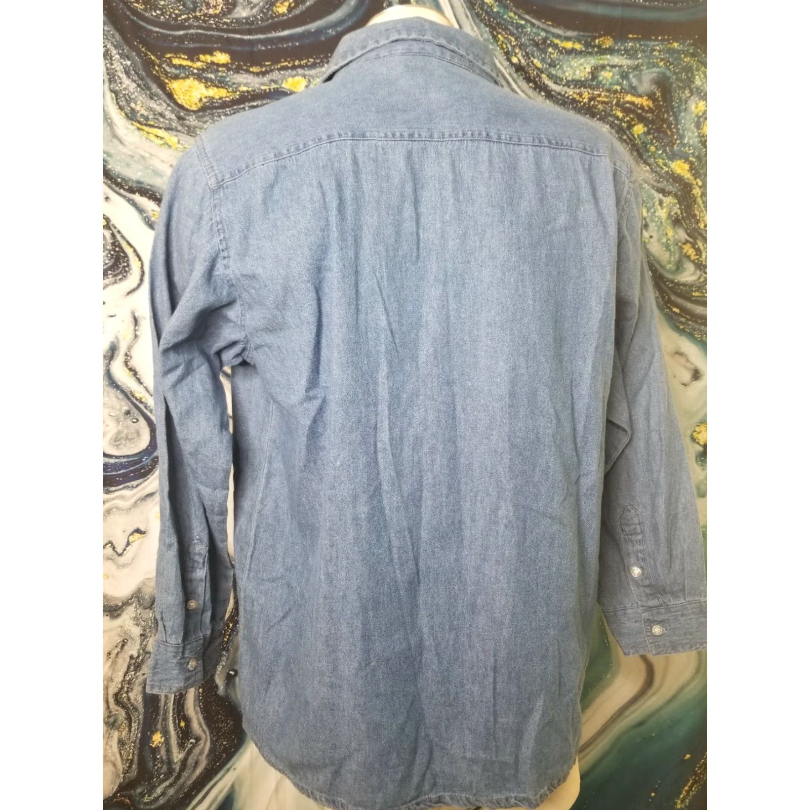 Mickey Unlimited VINTAGE Mickey Unlimited Jerry Leigh Denim Shirt Mens L 1990s Blue Graphic Mickey Mouse Mens Shirt Size L / US 10 / IT 46 - 6 Thumbnail