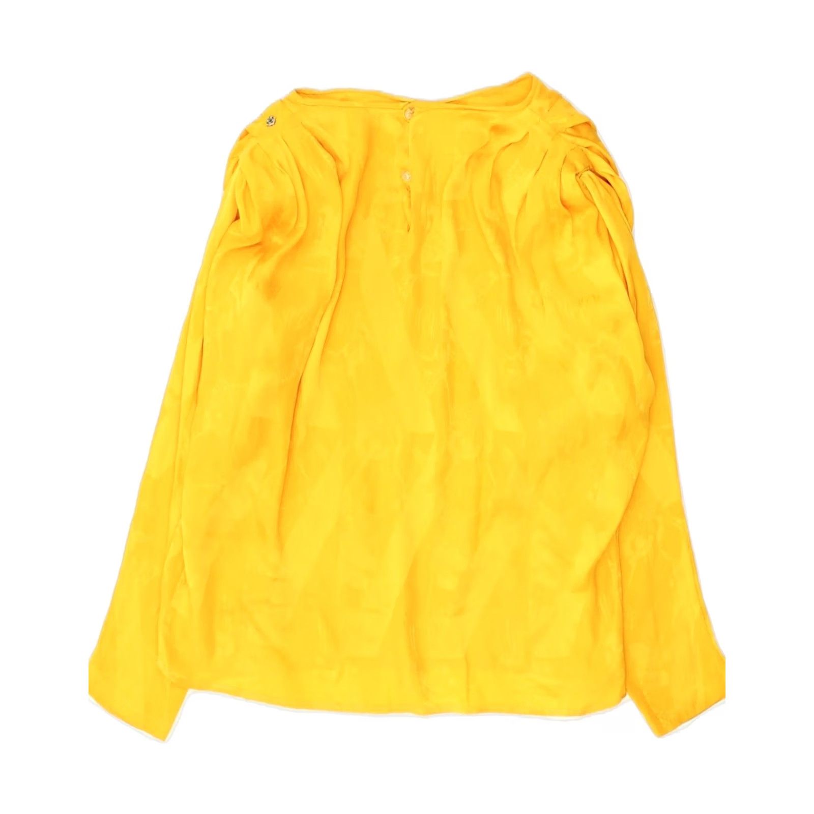 Vintage VINTAGE Womens Blouse Top Yellow Large IT 46 Size L / US 10 / IT 46 - 2 Thumbnail