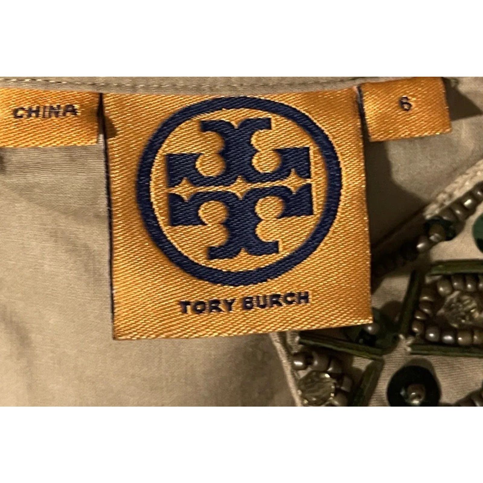Tory Burch TORY BURCH Brown Caftan dress With Embellishments Sz 6 Size M / US 6-8 / IT 42-44 - 3 Thumbnail
