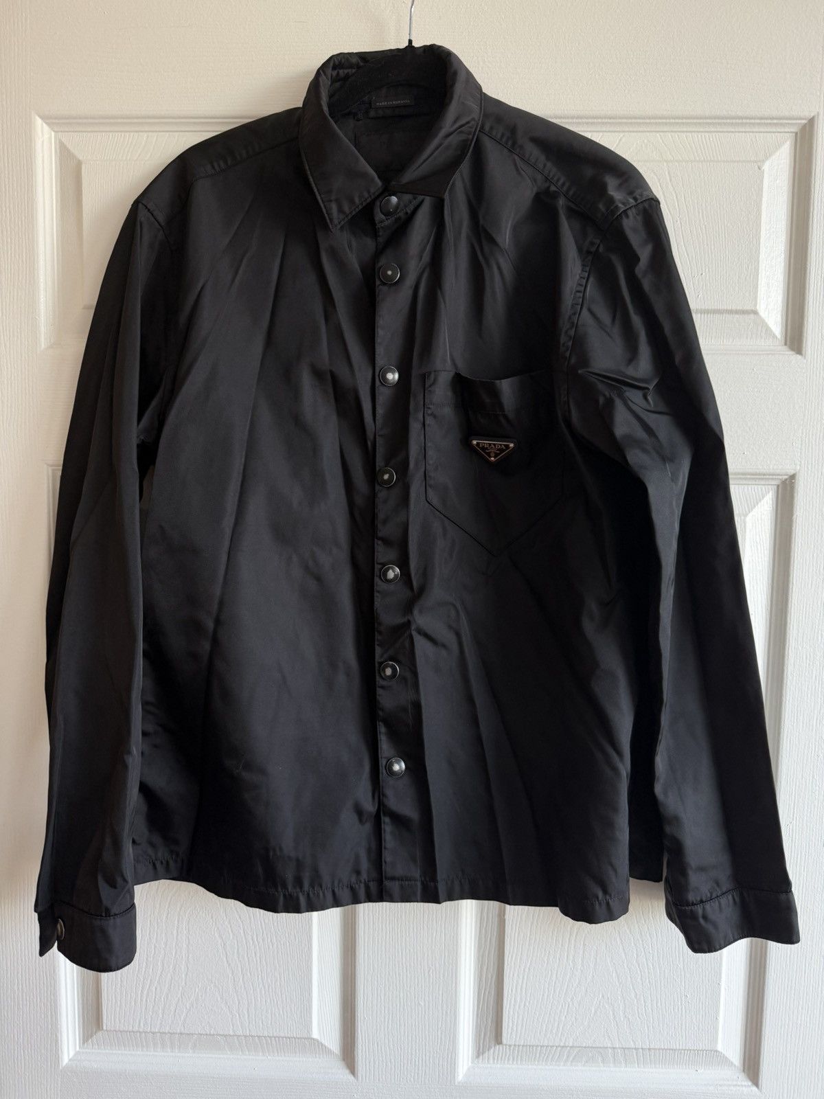 Prada Prada Monogram Black Nylon Longsleeve Shirt Size US M / EU 48-50 / 2 - 1 Thumbnail