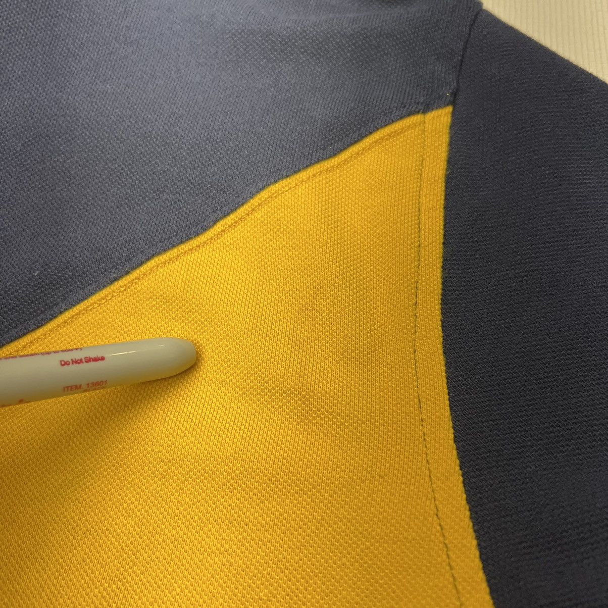 Tommy Hilfiger Tommy Hilfiger Polo Blue Yellow Custom Fit White Golf Flag Size US L / EU 52-54 / 3 - 17 Thumbnail