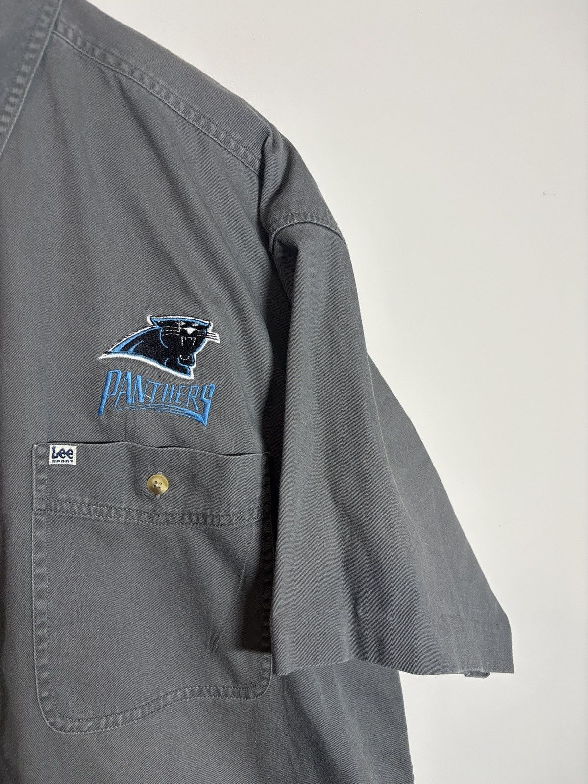 NFL Vintage Lee Sport Carolina Panthers NFL Button Down Shirt XL Size US XL / EU 56 / 4 - 2 Thumbnail