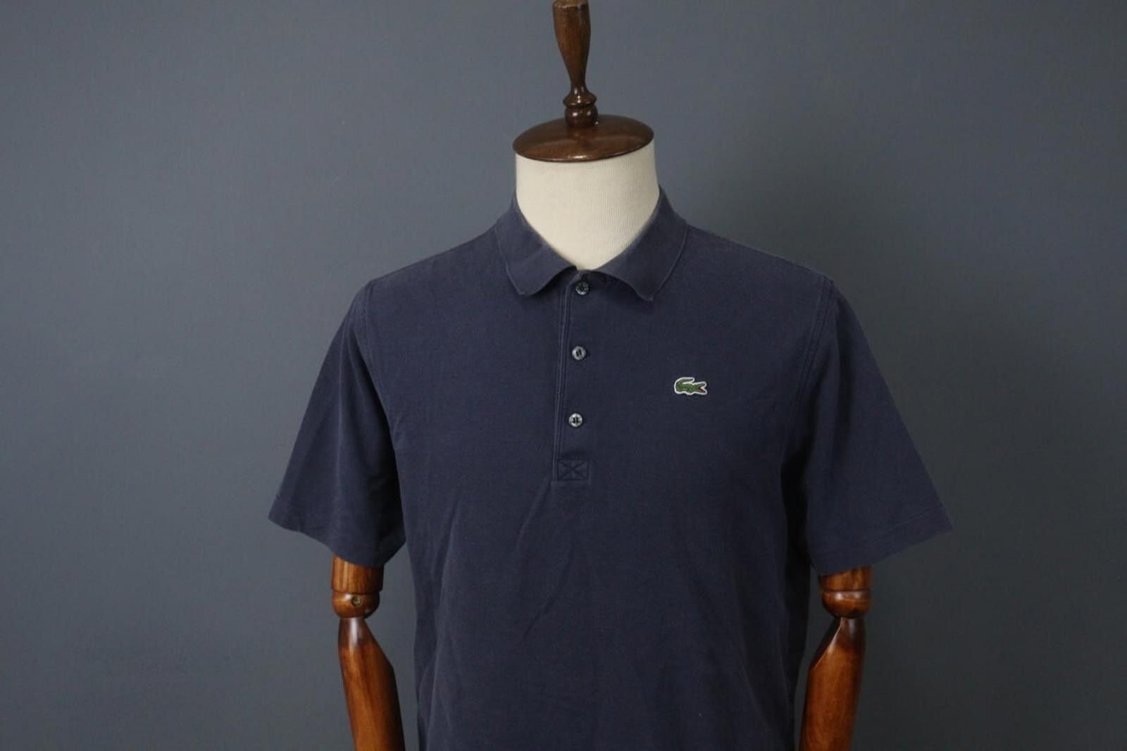 Lacoste Lacoste Navy 100% Cotton Button Front Polo Shirt Size 6 Size US M / EU 48-50 / 2 - 2 Thumbnail