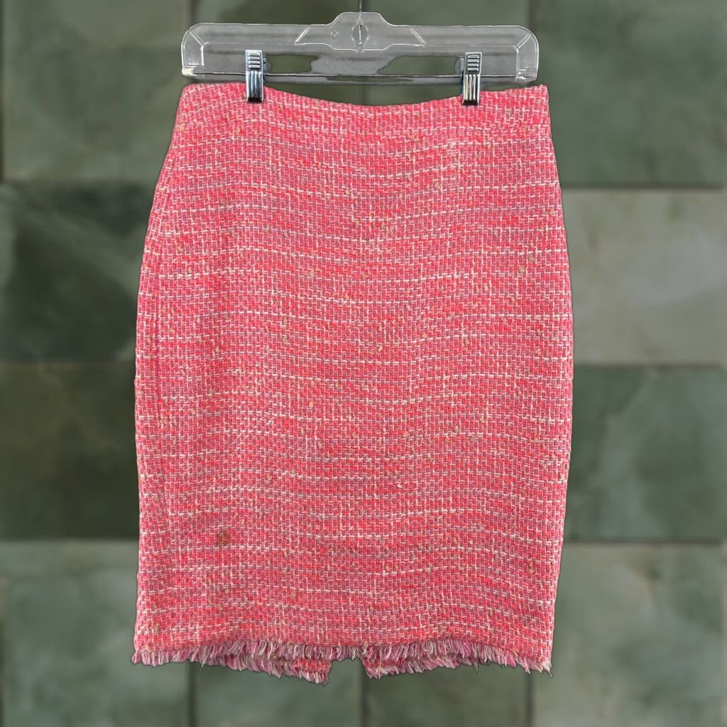 J.Crew J Crew Skirt 6 Pink Yarn Knit Knee Length Womens Size 28" / US 6 / IT 42 - 1 Thumbnail
