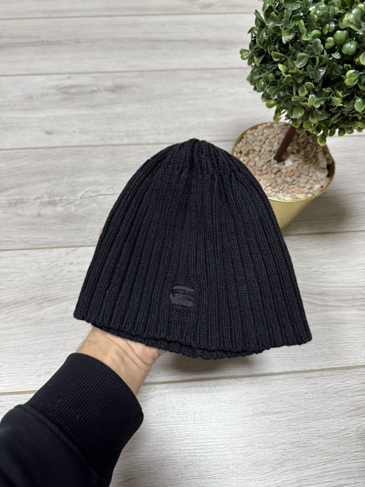 G-Star G star vintage double side logo hat stripes beanie Size ONE SIZE - 3 Thumbnail