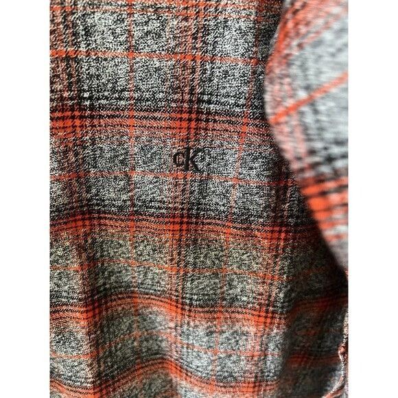 Calvin Klein Calvin Klein Mens Gray & Red Plaid Button-Up Long-Sleeve Shi Size US L / EU 52-54 / 3 - 3 Thumbnail