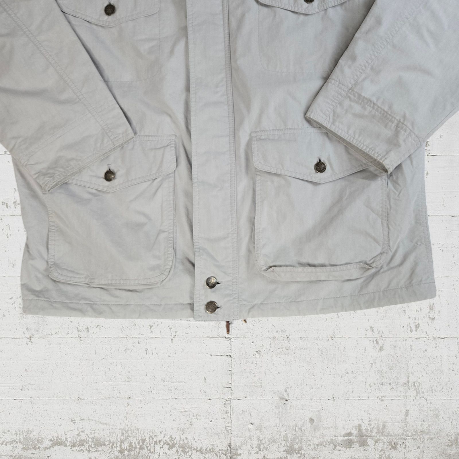 Eddie Bauer 90s Eddie Bauer Utility Golf Jacket Pale Khaki Canvas Size US M / EU 48-50 / 2 - 4 Thumbnail