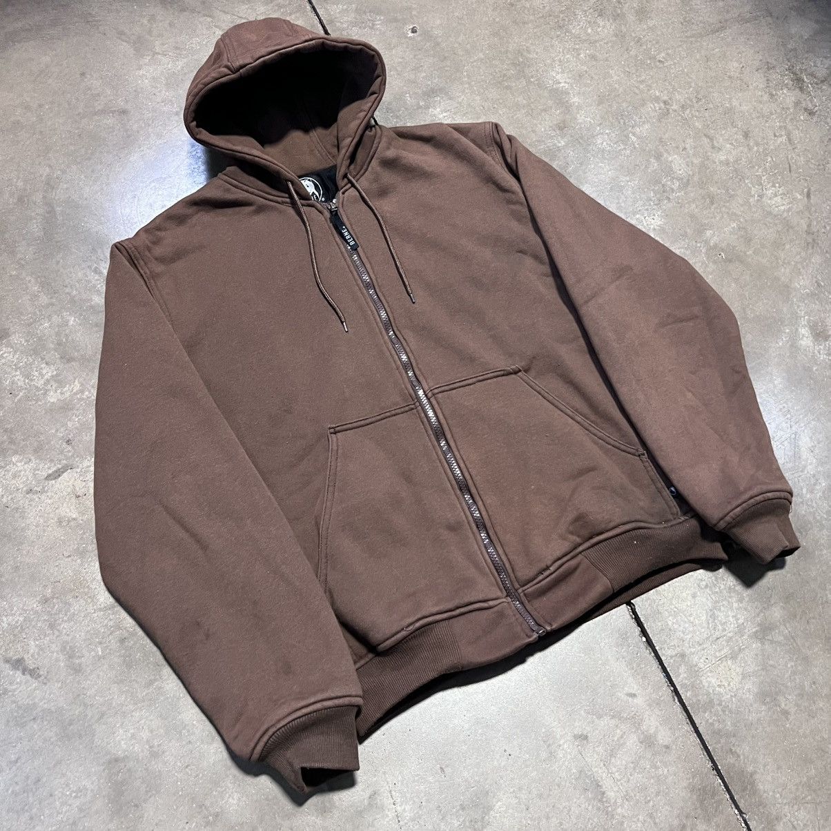 Vintage Vintage Berne Thermal Lined Zip Up Hoodie Double Face Faded Size US L / EU 52-54 / 3 - 2 Thumbnail