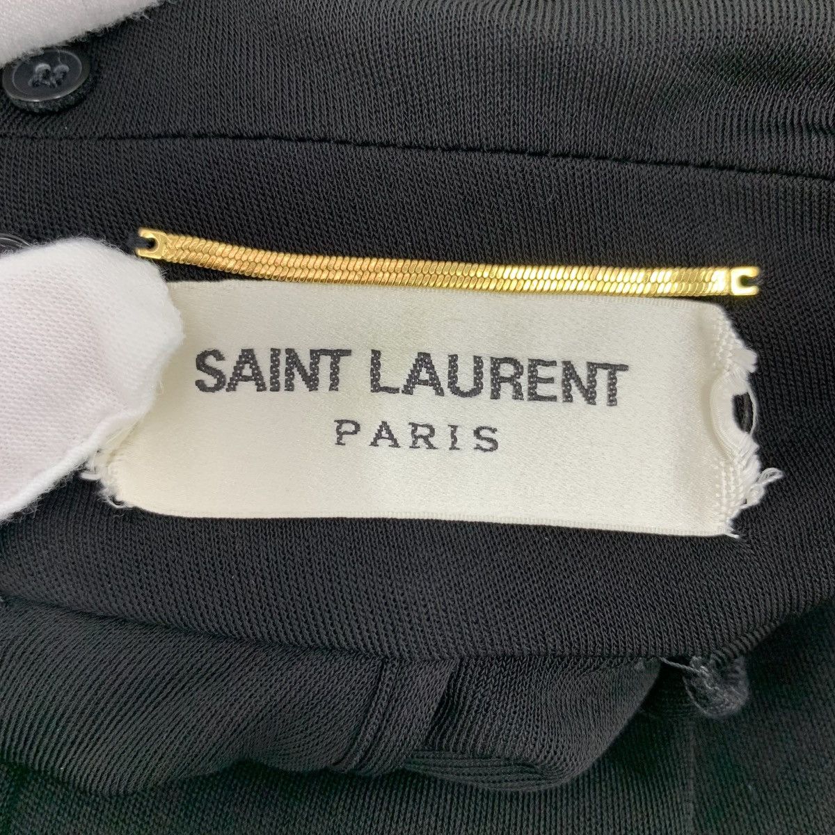 Saint Laurent Paris Saint Laurent black pleated design long sleeve flutter dress Size S / US 4 / IT 40 - 5 Thumbnail