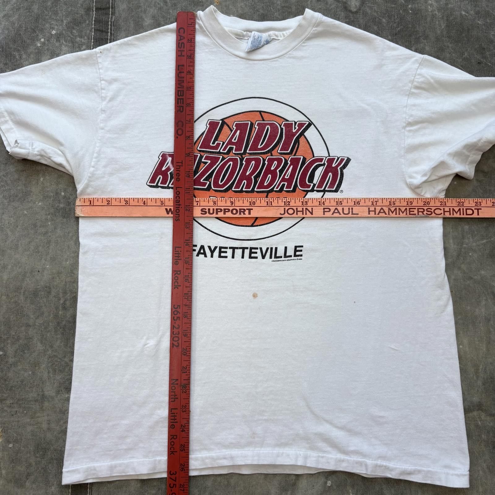 Hanes Vintage 90s Rare Arkansas Lady Razorbacks Basketball Shirt Size US L / EU 52-54 / 3 - 5 Thumbnail