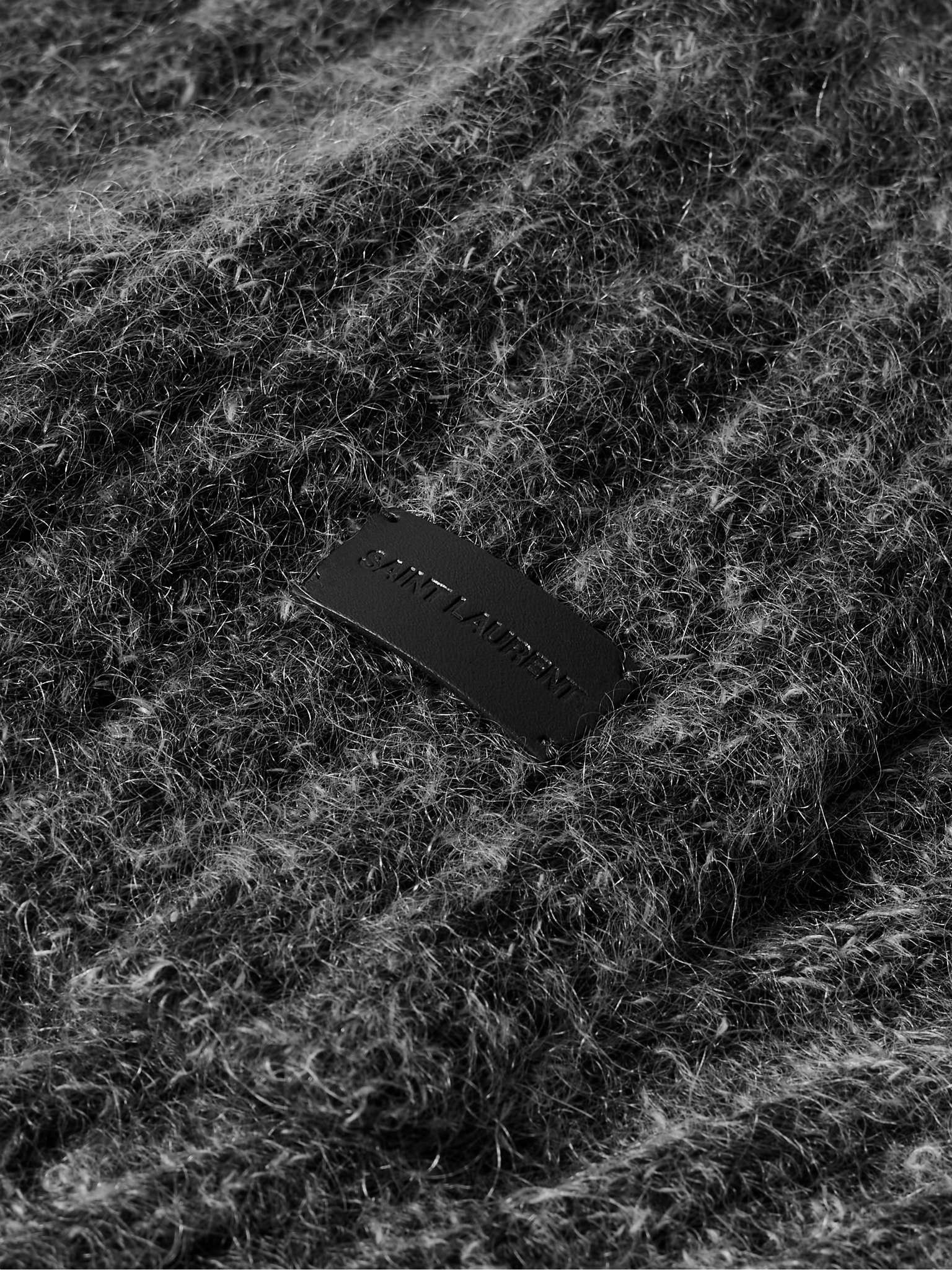 Saint Laurent Paris oc11z1225 Size: OS / knit Signature Scarf Wool and Mohair Size ONE SIZE - 3 Thumbnail