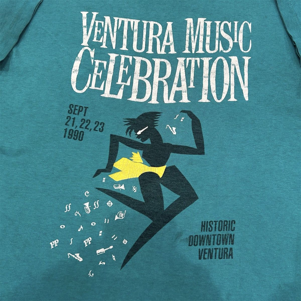 Hanes Vintage 90s Hanes Ventura Music Celebration 1990 Tshirt Size US S / EU 44-46 / 1 - 4 Thumbnail