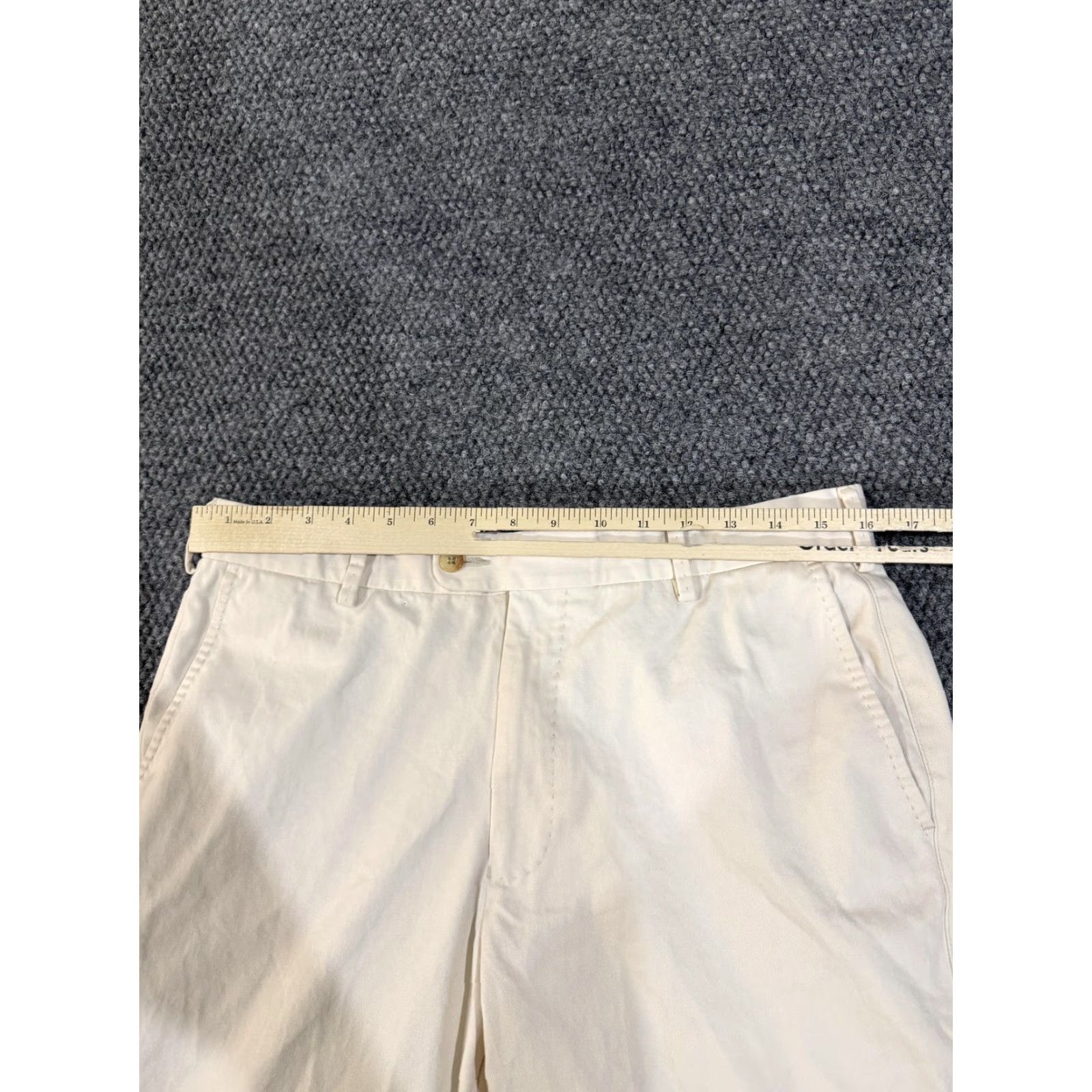 Peter Millar Peter Millar Pants Mens 33x30 White Classic Fit Chino Cotton Canvas Straight Leg Casual Size US 33 - 5 Thumbnail
