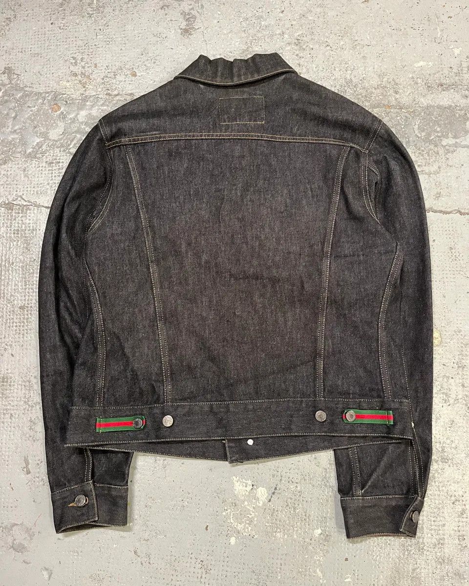 Gucci 2000s Gucci Dark Grey Classy Denim Jacket Size US L / EU 52-54 / 3 - 7 Thumbnail