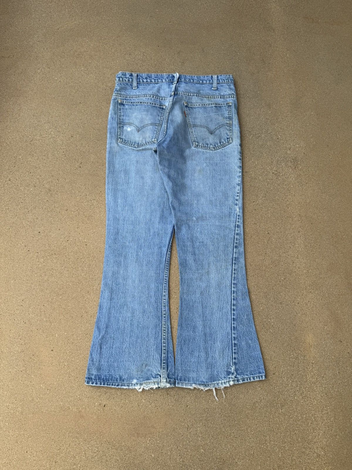 Levi's × Vintage Vtg 70’s Levi’s 646 Orange Tab Bellbottom Flare Jeans 33x29 Size US 33 - 2 Thumbnail