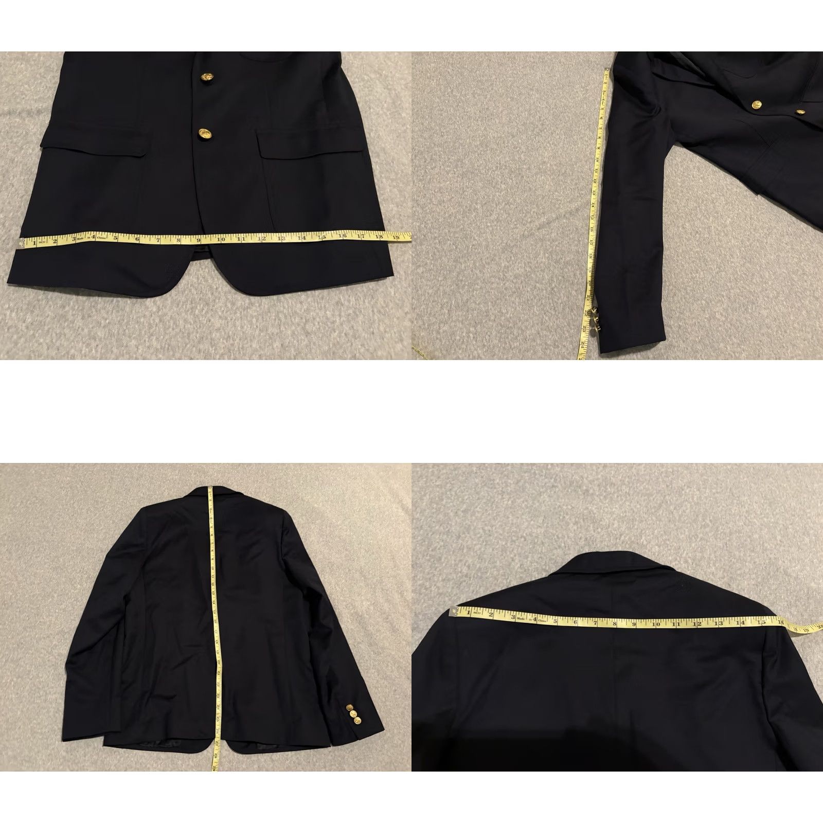 Brooks Brothers Brooks Brothers Blazer Wool/Elastane Navy Blue 16 Womens Single Breasted Buttoned Blazer Jacket Gold Button Size XXL / US 16-18 / IT 52-54 - 8 Thumbnail