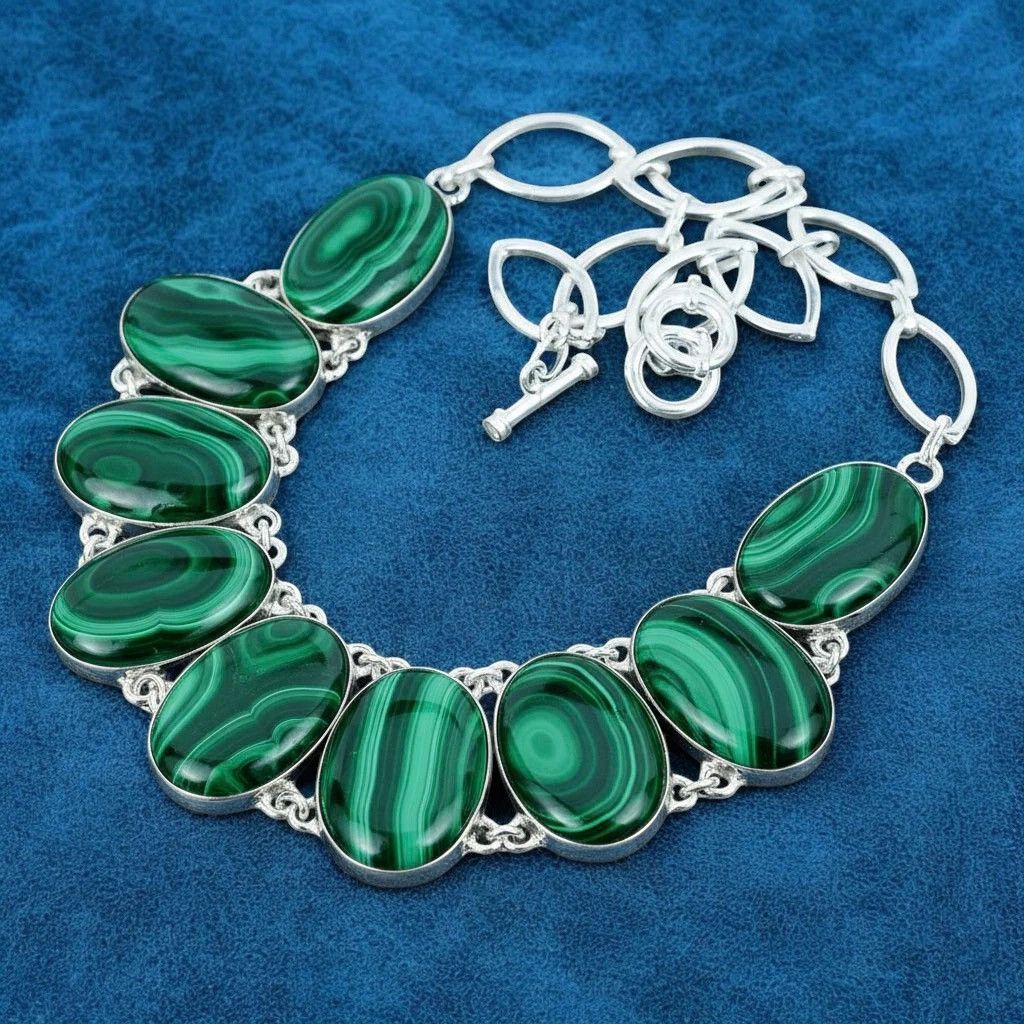 Other Necklace 925 Sterling Silver Handmade Oval Gemstone Size ONE SIZE - 2 Thumbnail