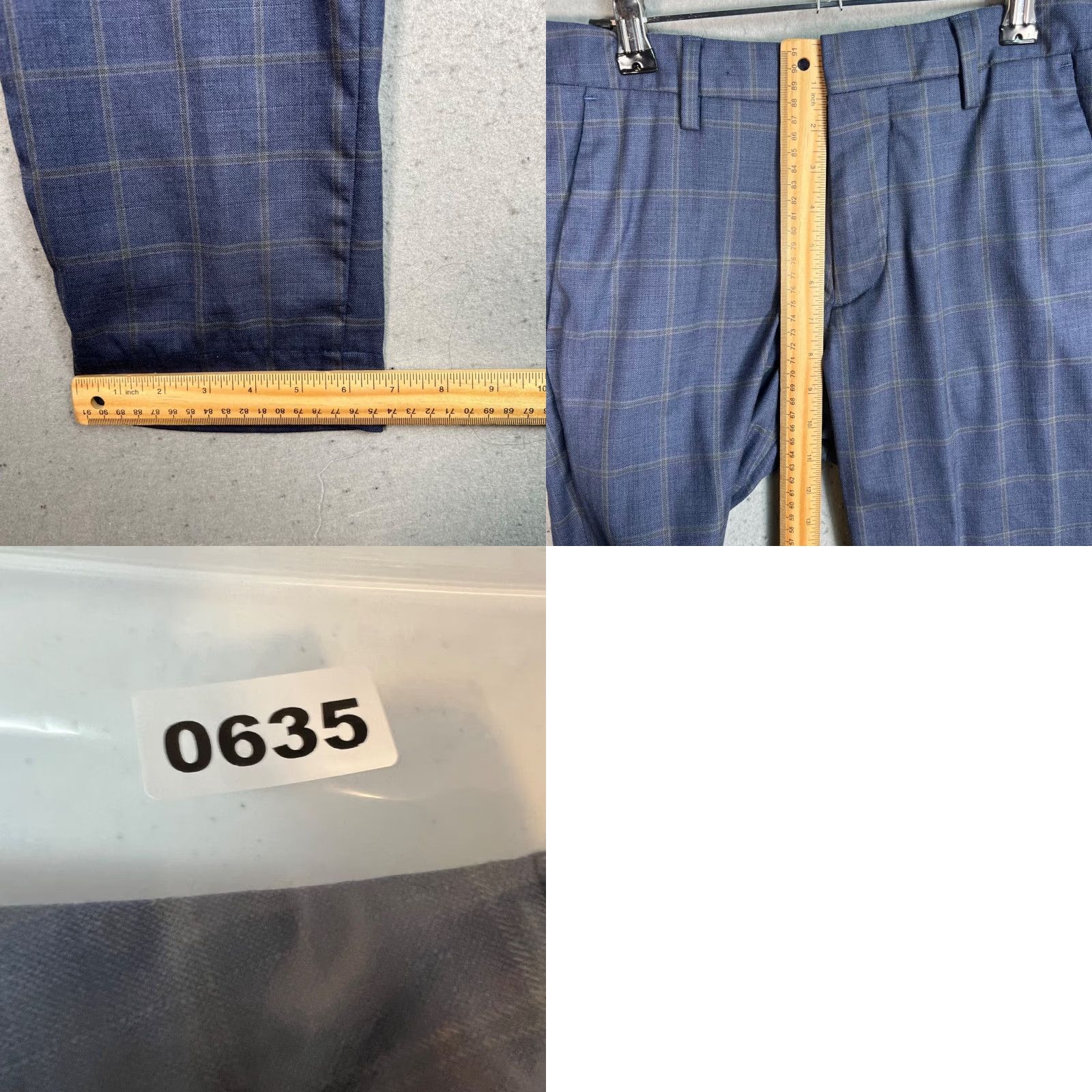 Bonobos BONOBOS Mens Blue Plaid Wool Blend Dress Pants Size 28 Athletic Fit Size US 28 / EU 44 - 8 Thumbnail