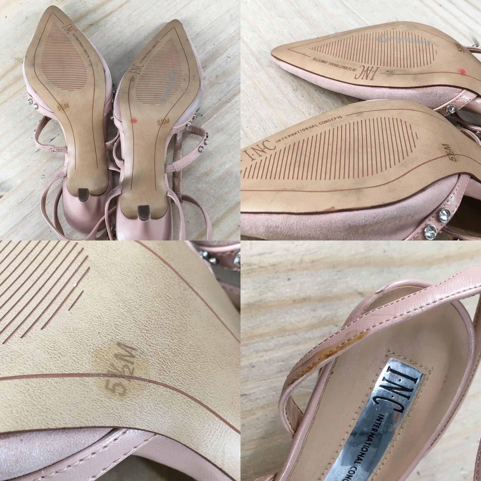 Vintage INC International Concepts Heels Womens 5.5 M Daniaa Pointed Gladiator Pink Size US 6 / IT 36 - 9 Thumbnail