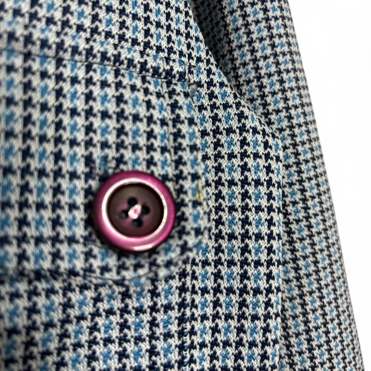 Vintage Vintage 1960s Plaid Houndstooth Blue Button-Up Jacket Size S / US 4 / IT 40 - 5 Thumbnail