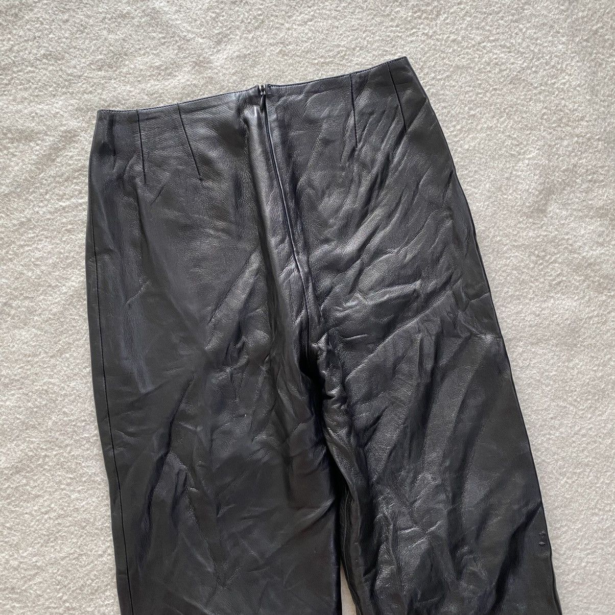 Leather × PAULE KA × Vintage Vintage Paule Ka Leather Pants Lambskin w23 Size 23" - 2 Thumbnail